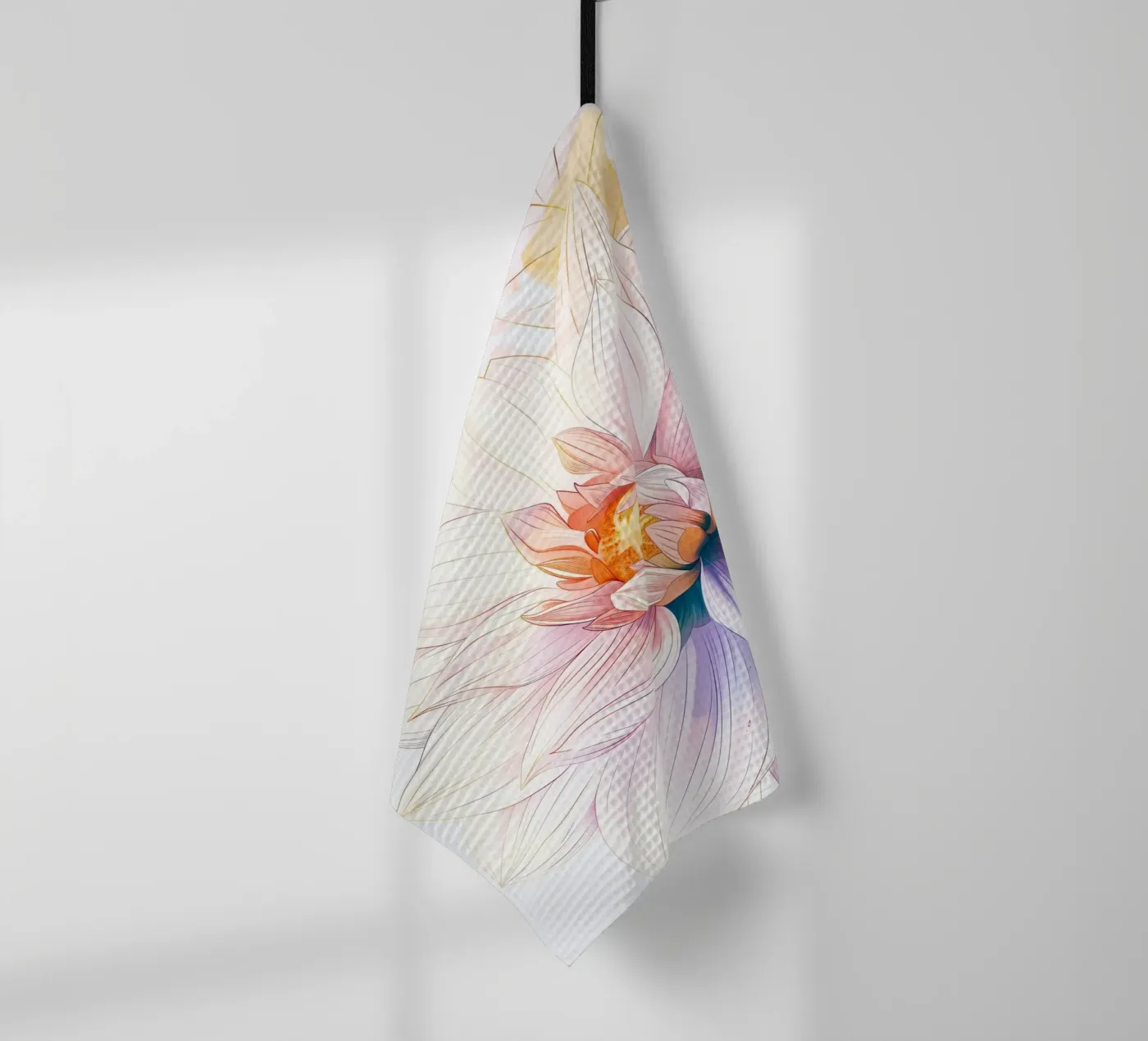 Flowers pattern tea towel by Justyna Jaszke JBJart