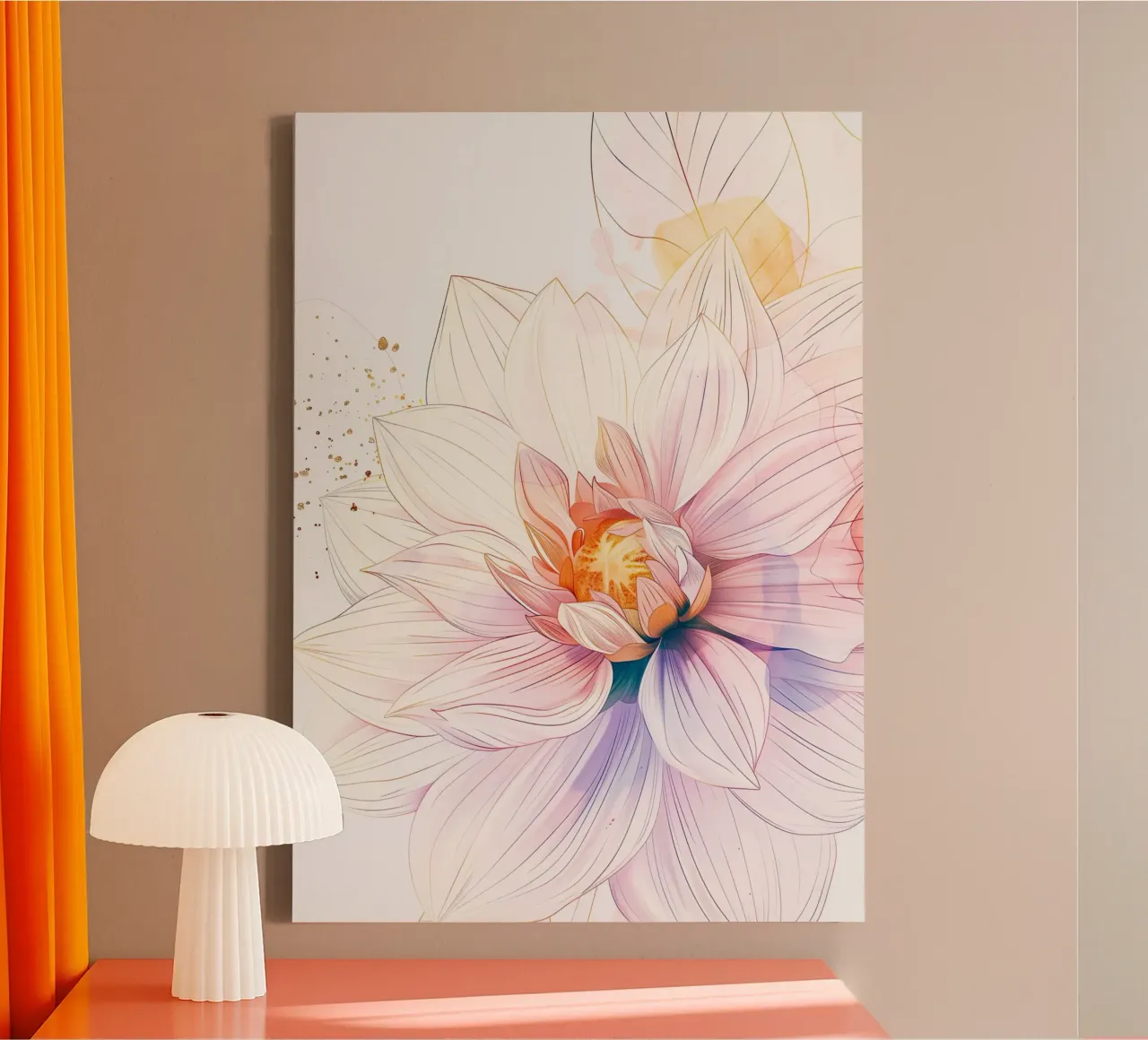 Flowers pattern canvas by Justyna Jaszke JBJart