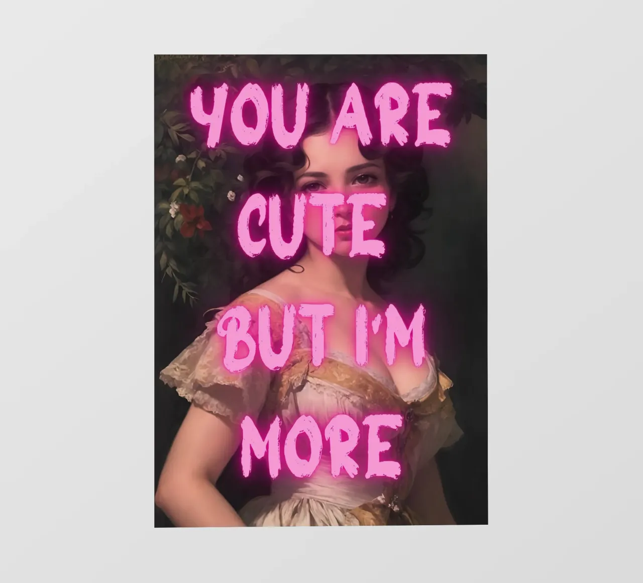 "Cute But More" - Pop Art, Remix classico, Empowerment, Trend pellicola backlit da NorwesClub