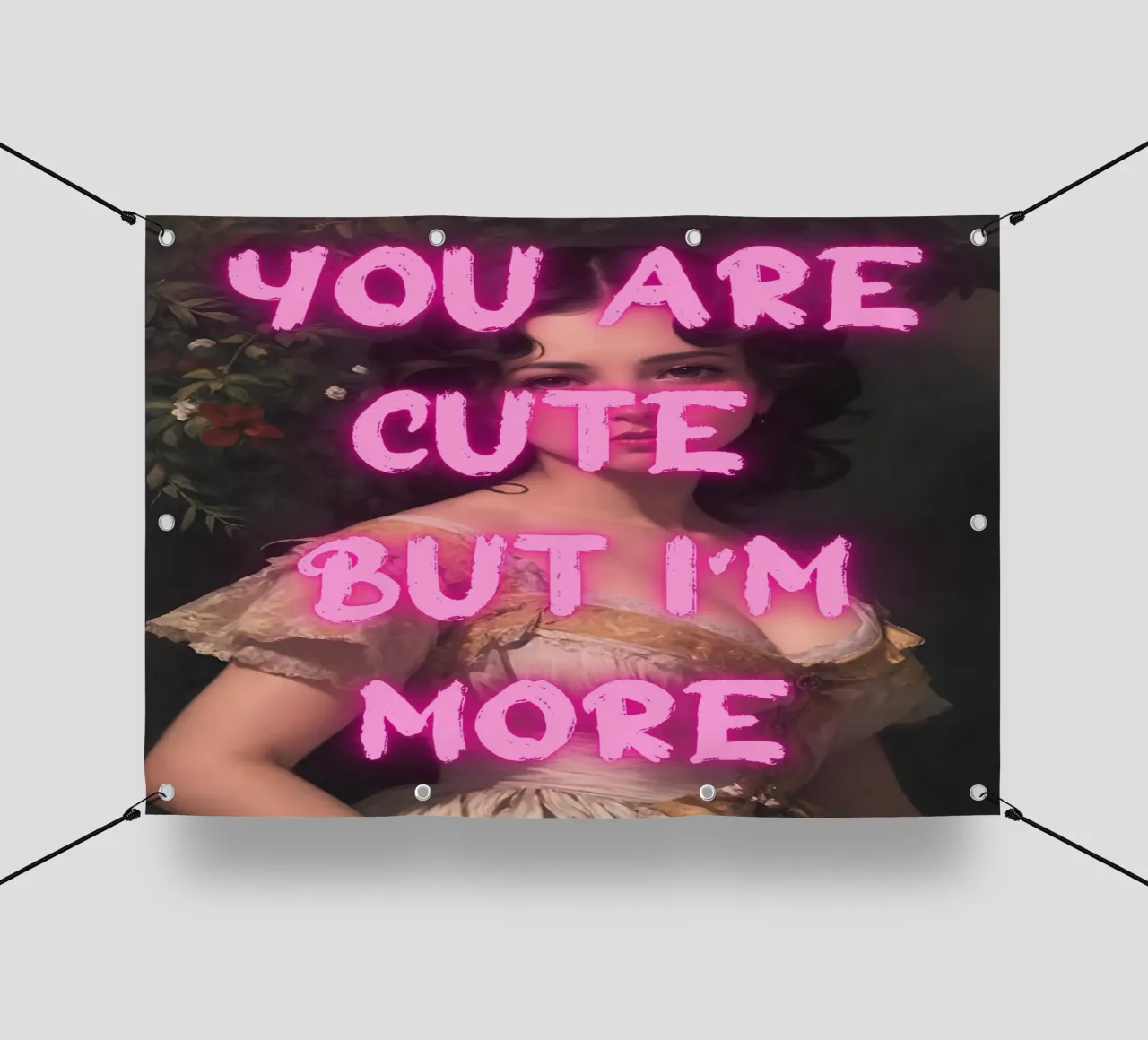 "Cute But More" - Pop Art, Remix classico, Empowerment, Trend telo in pvc da NorwesClub