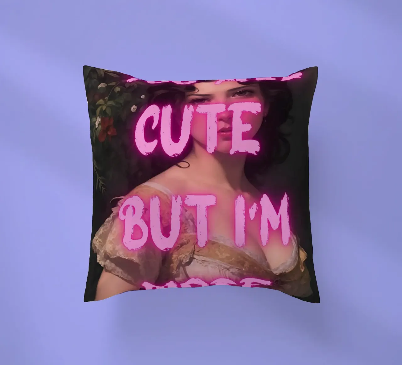 "Cute But More" - Pop Art, Remix classico, Empowerment, Trend cuscino da NorwesClub