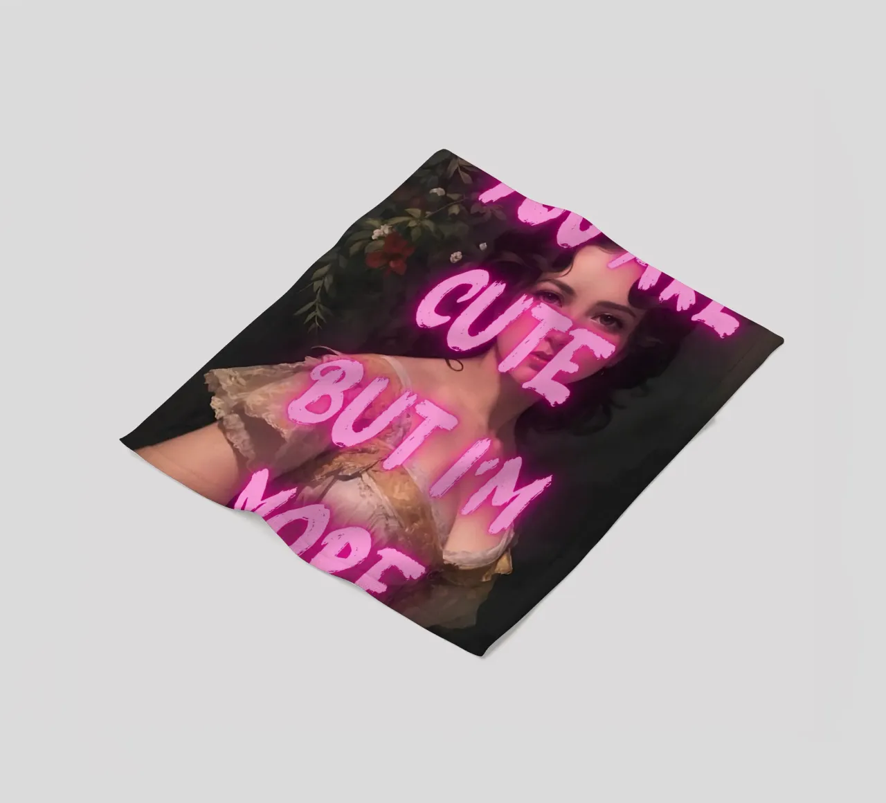 "Cute But More" - Pop Art, Remix classico, Empowerment, Trend coperta in pile da NorwesClub
