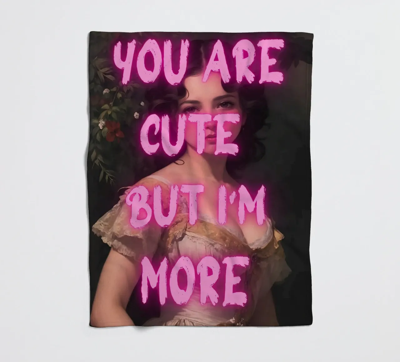 "Cute But More" - Pop Art, Remix classico, Empowerment, Trend coperta in pile da NorwesClub