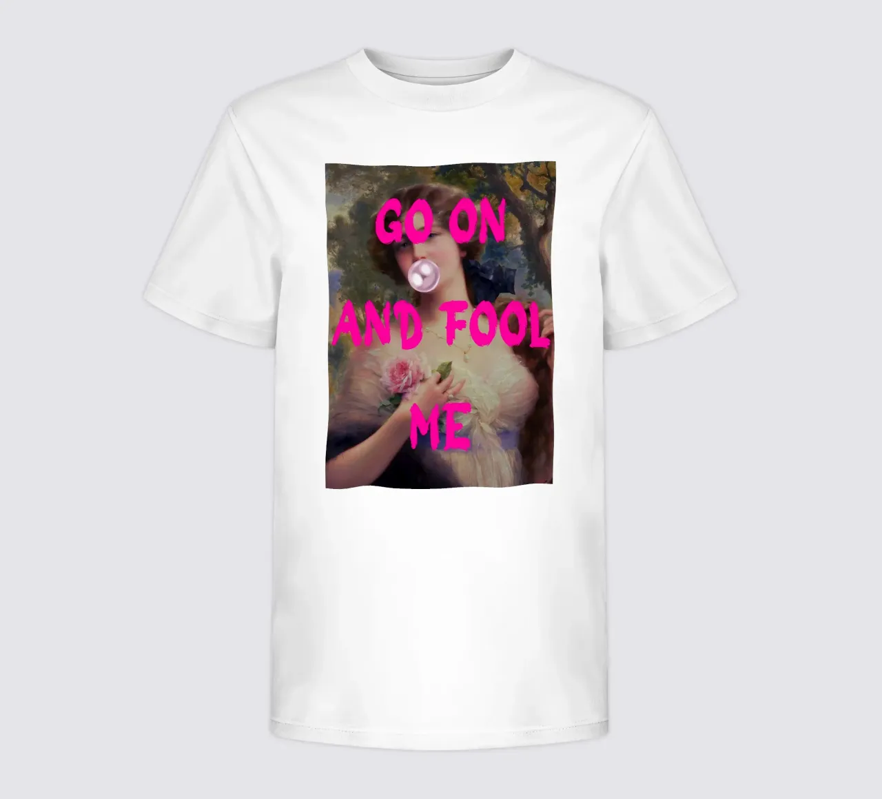 "Go On and Fool Me" - Pop Art, Remix classico, giocoso, rosa t-shirt bambini da NorwesClub
