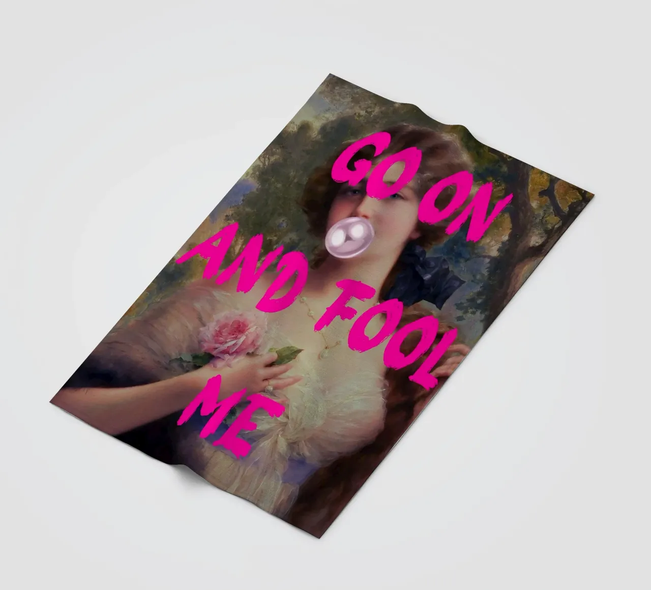"Go On and Fool Me" - Pop Art, Remix classico, giocoso, rosa coperta in pile da NorwesClub