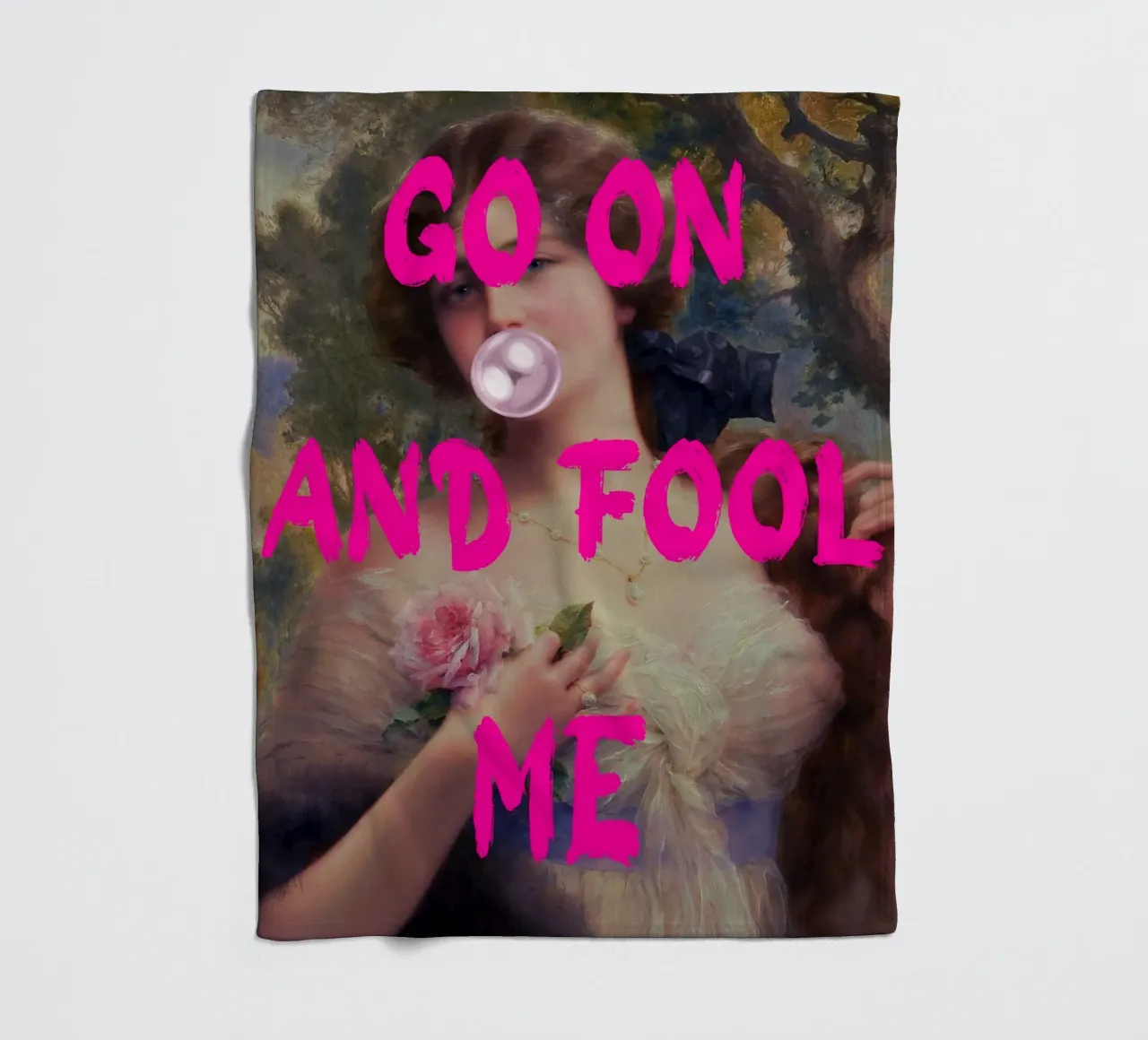 "Go On and Fool Me" - Pop Art, Remix classico, giocoso, rosa coperta in pile da NorwesClub