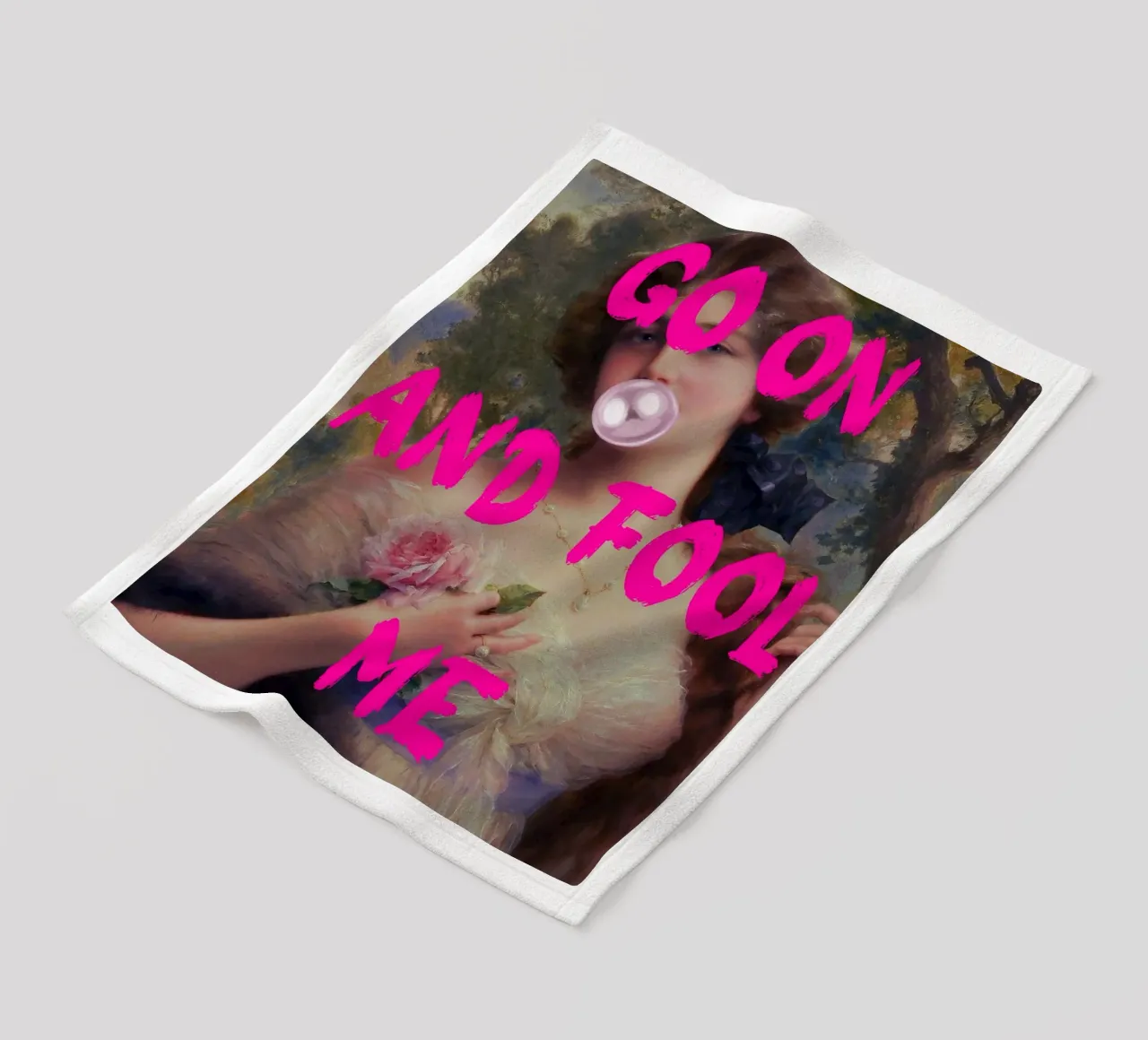 "Go On and Fool Me" - Pop Art, Remix classico, giocoso, rosa coperta in pile da NorwesClub