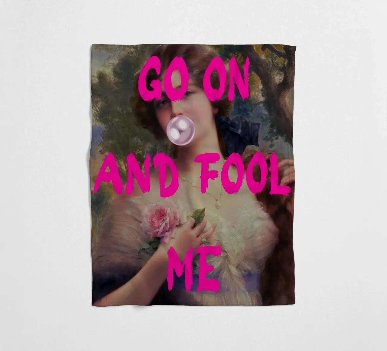 "Go On and Fool Me" - Pop Art, Remix classico, giocoso, rosa coperta in pile da NorwesClub