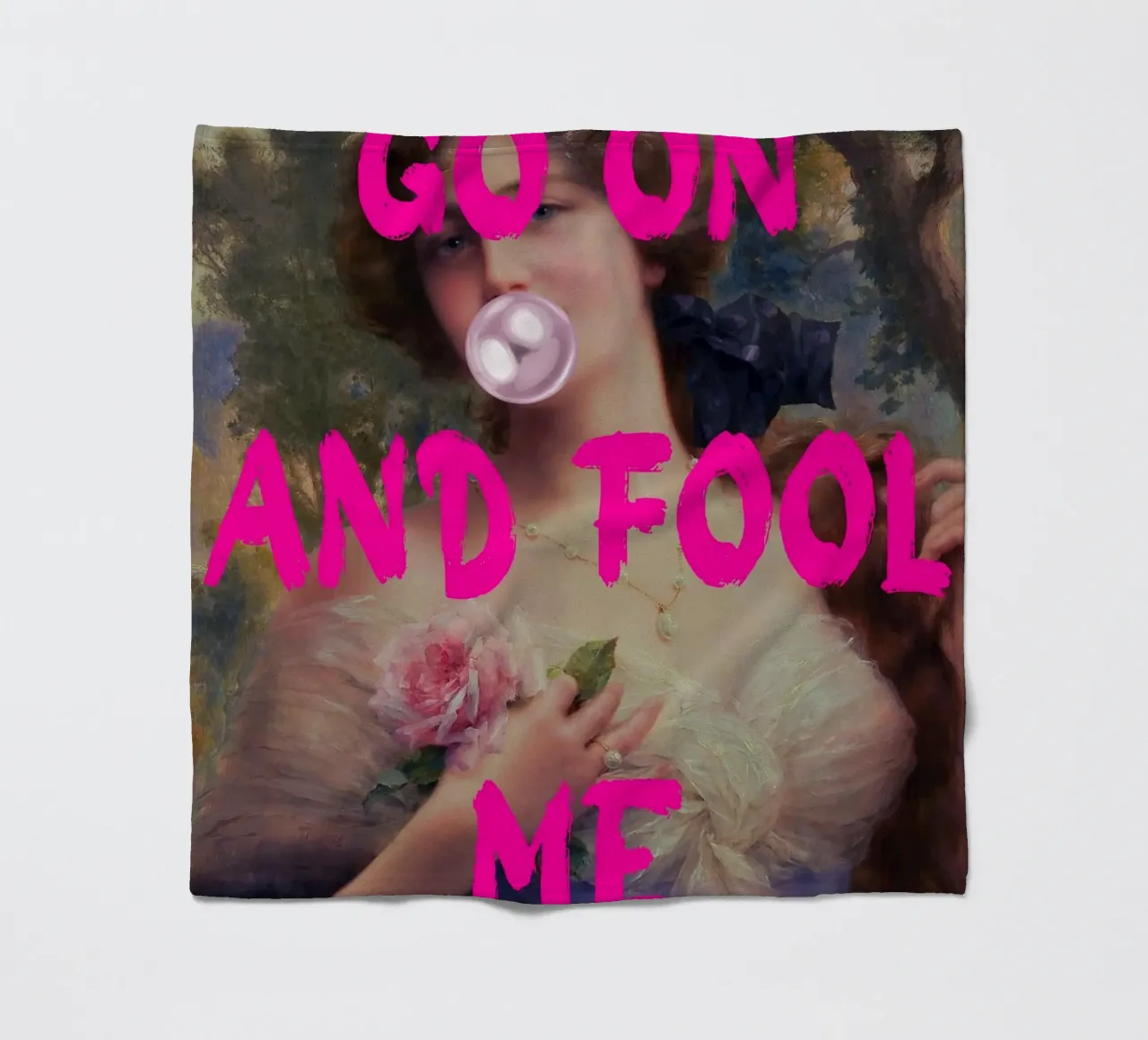 "Go On and Fool Me" - Pop Art, Remix classico, giocoso, rosa coperta in pile da NorwesClub