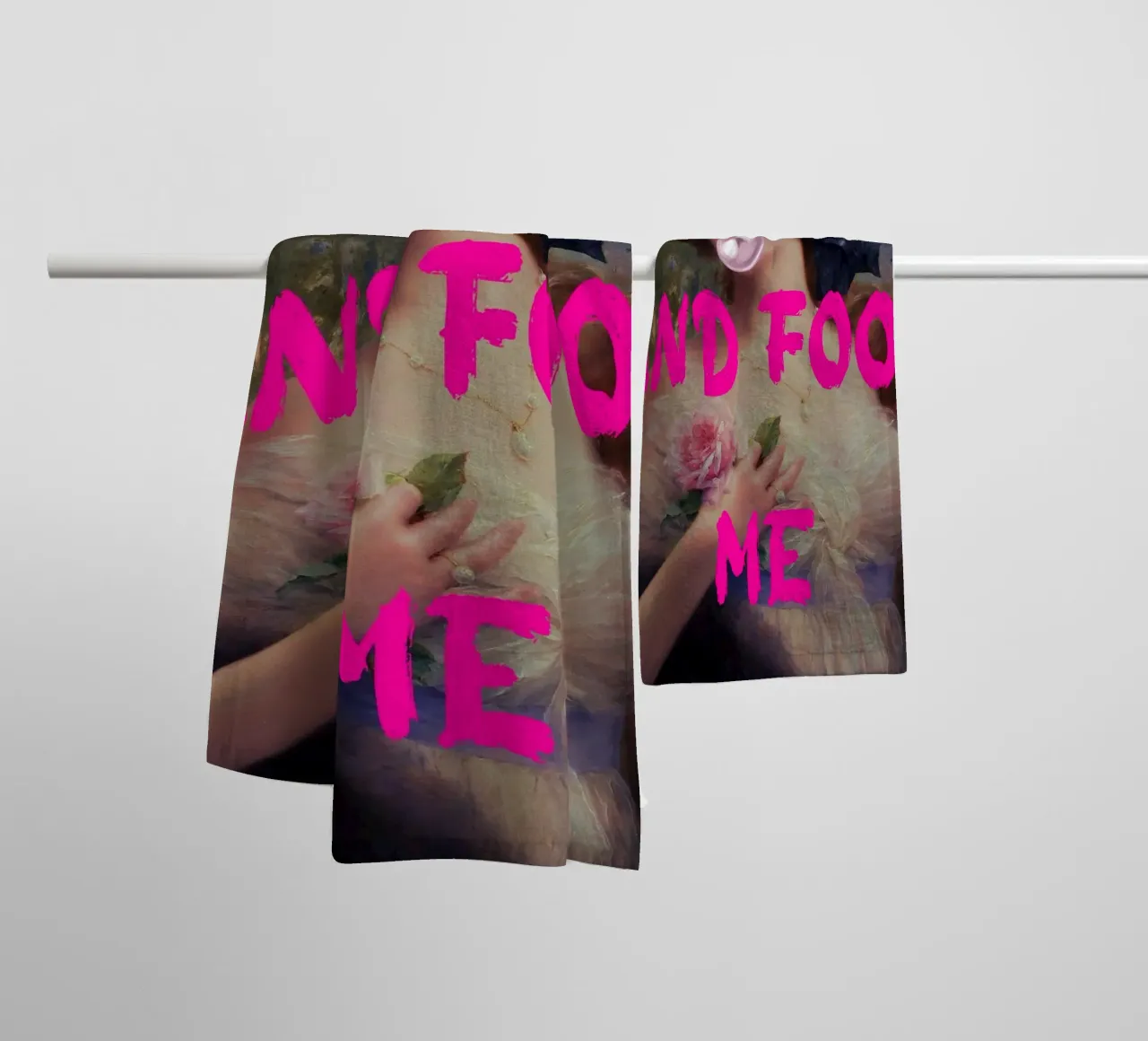 "Go On and Fool Me" - Pop Art, Remix classico, giocoso, rosa asciugamano da bagno da NorwesClub