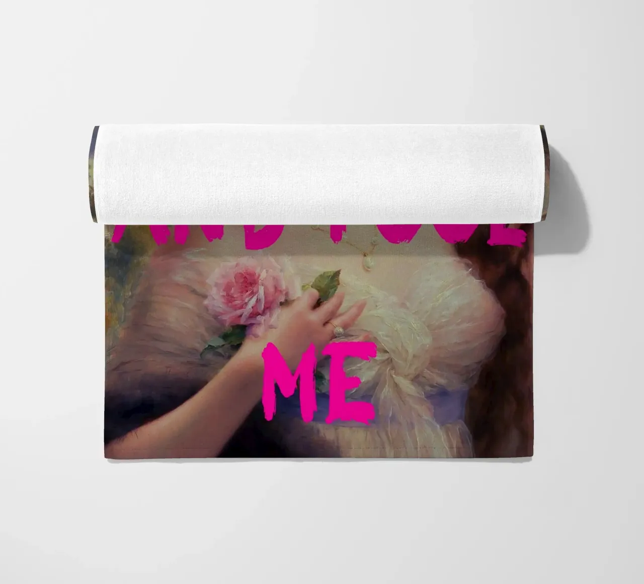 "Go On and Fool Me" - Pop Art, Remix classico, giocoso, rosa telo mare da NorwesClub