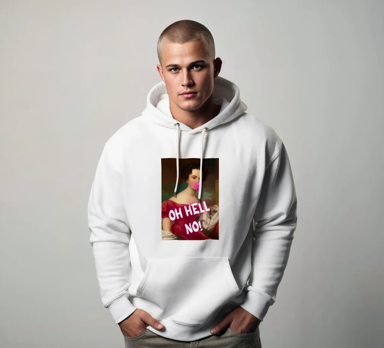 "Oh Hell No!" - Pop Art, Remix classico, Umoristico, Ribelle felpa con cappuccio da NorwesClub