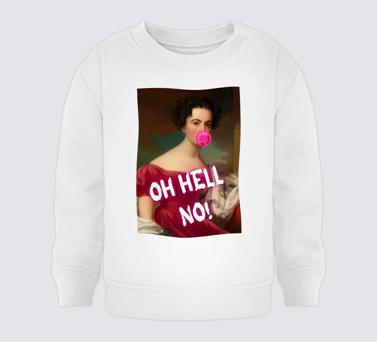"Oh Hell No!" - Pop Art, Remix classico, Umoristico, Ribelle felpa neonato da NorwesClub