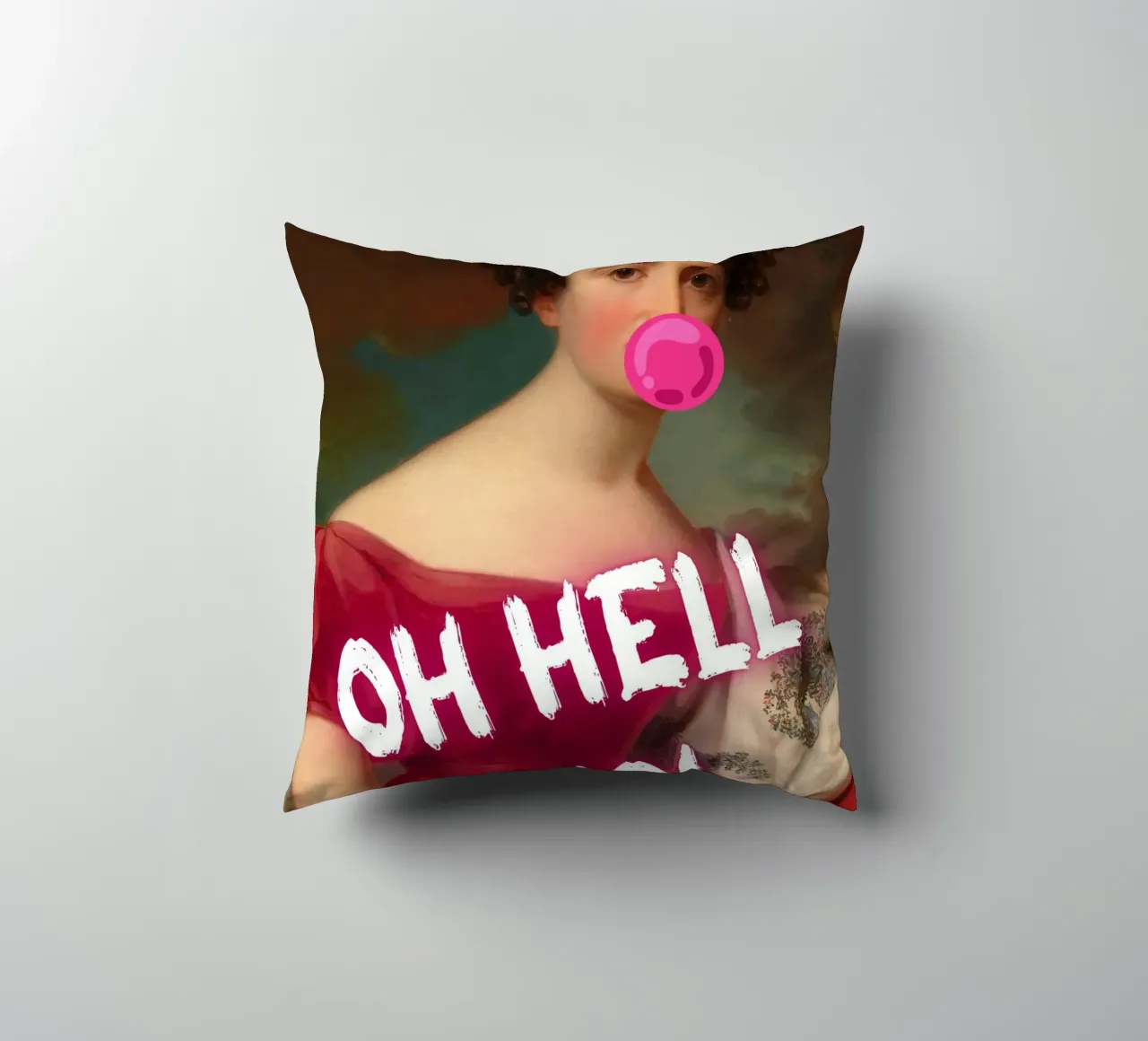 "Oh Hell No!" - Pop Art, Remix classico, Umoristico, Ribelle cuscino da NorwesClub