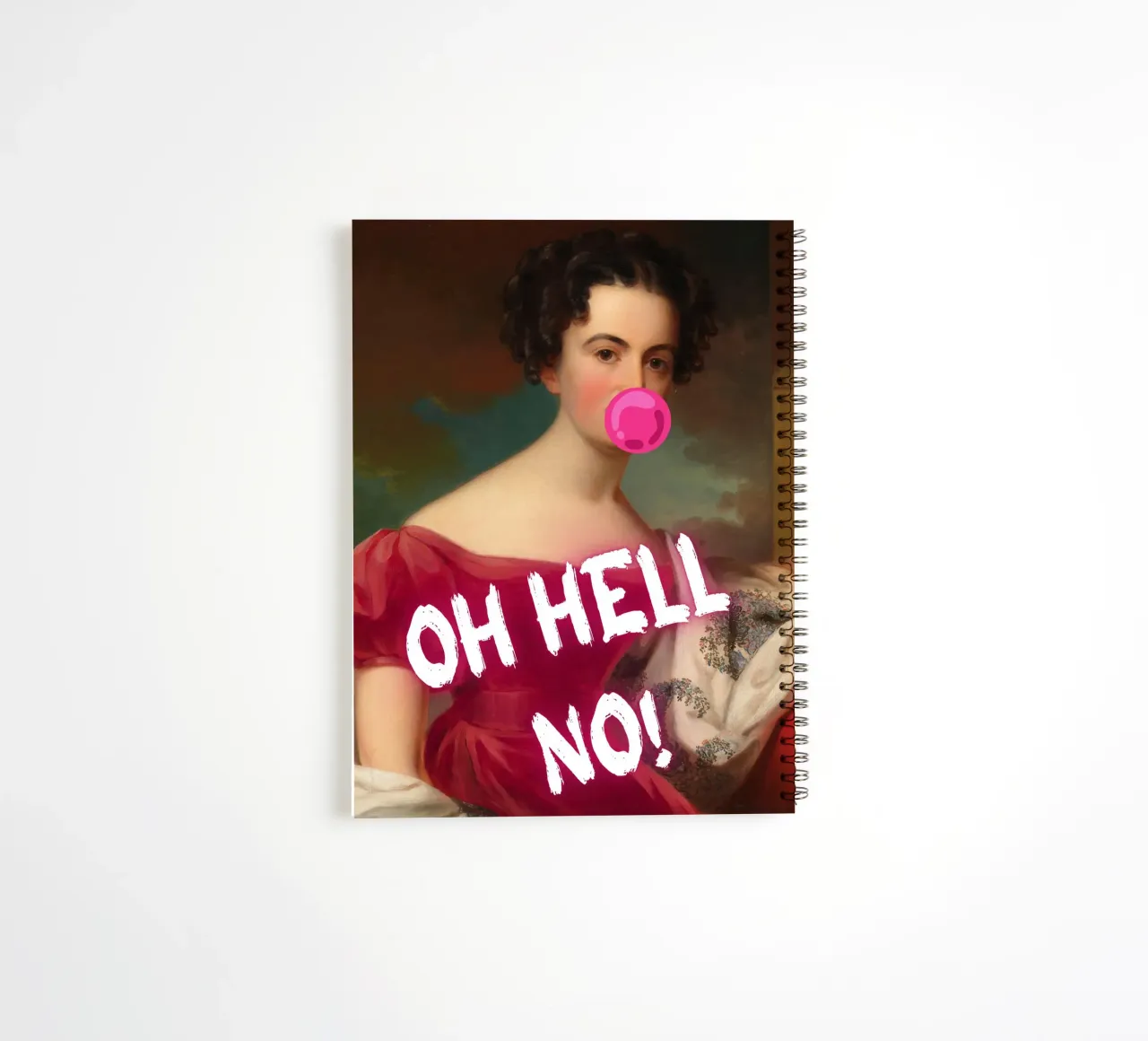 "Oh Hell No!" - Pop Art, Classic Remix, Humorous, Rebellious spiral notebook by NorwesClub