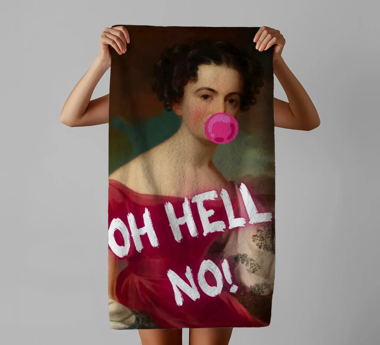 "Oh Hell No!" - Pop Art, Remix classico, Umoristico, Ribelle asciugamano da bagno da NorwesClub