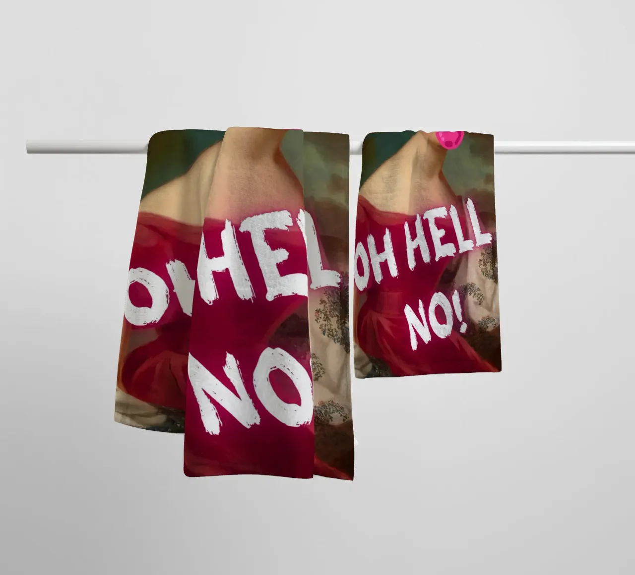 "Oh Hell No!" - Pop Art, Remix classico, Umoristico, Ribelle asciugamano da bagno da NorwesClub