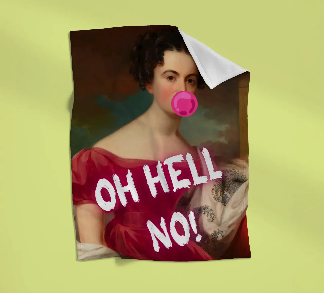"Oh Hell No!" - Pop Art, Remix classico, Umoristico, Ribelle coperta in pile da NorwesClub