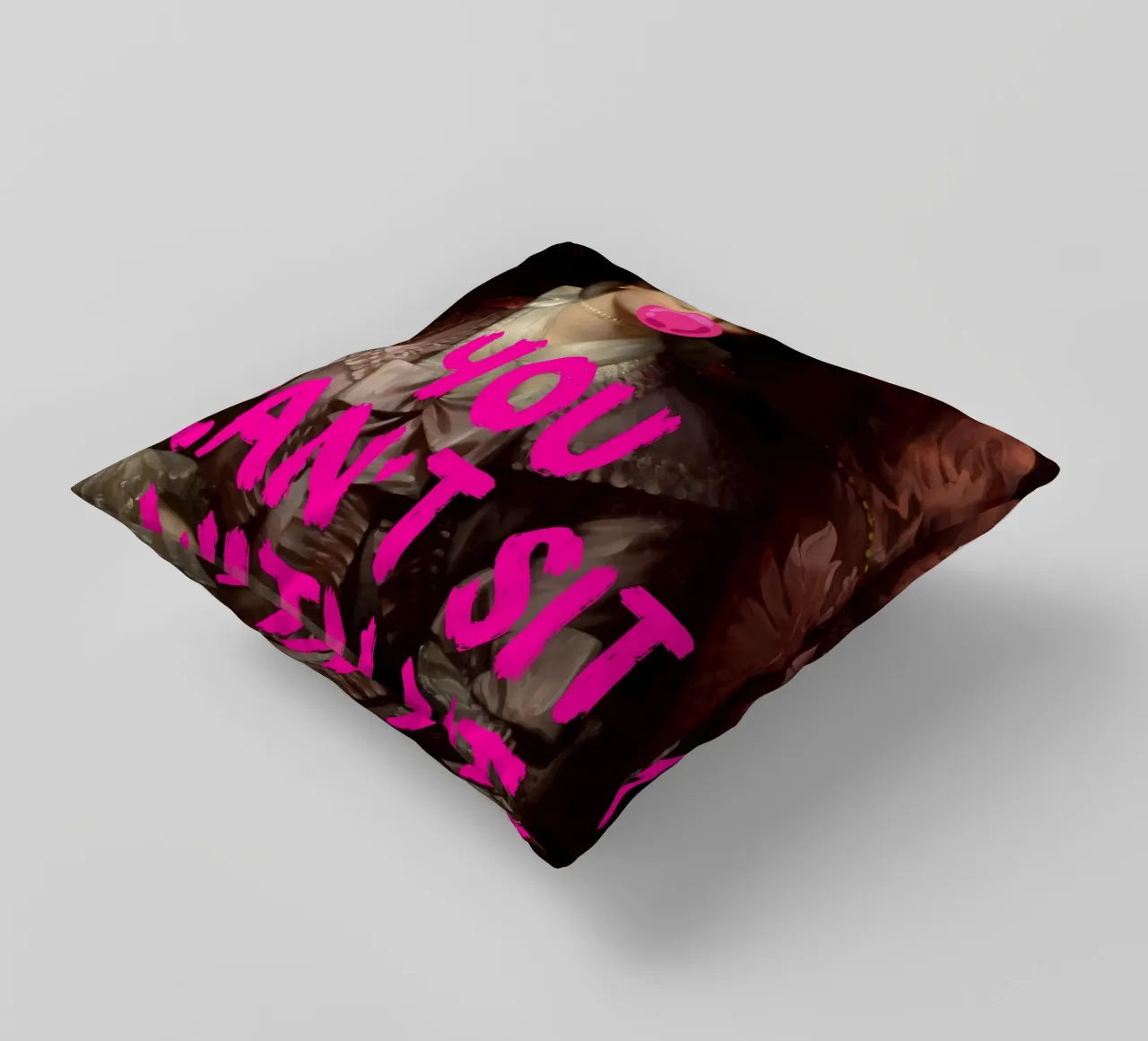 "Can't Sit With Me" - Pop Art, Remix classico, Meme Culture, cuscino da NorwesClub