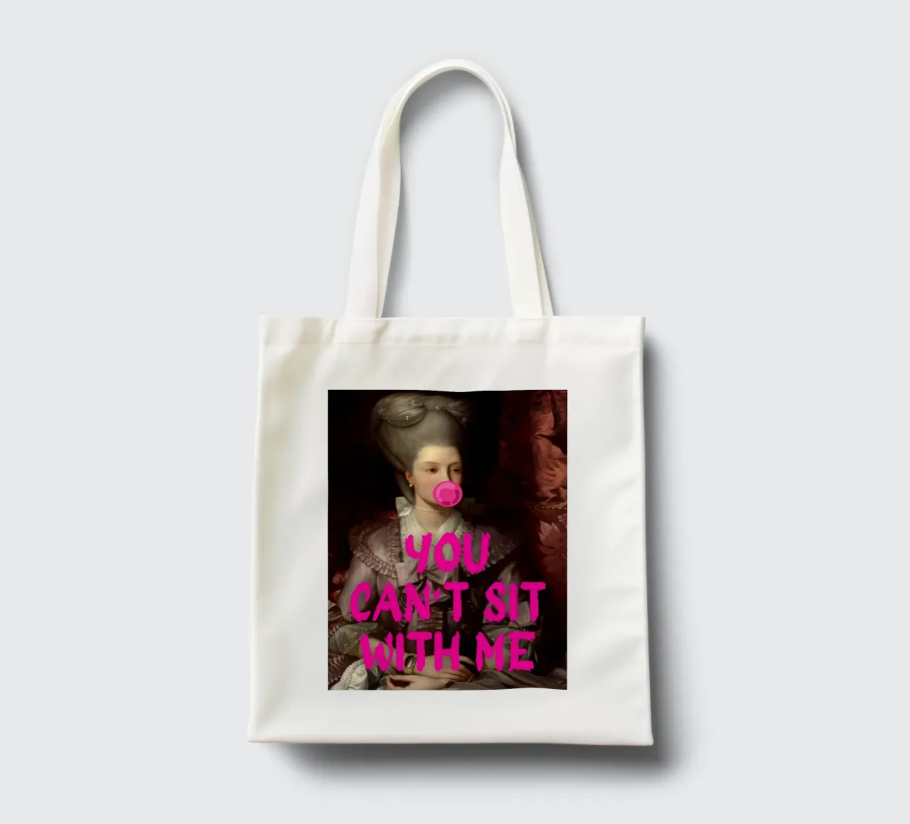 "Can't Sit With Me" - Pop Art, Remix classico, Meme Culture, borsa in juta da NorwesClub