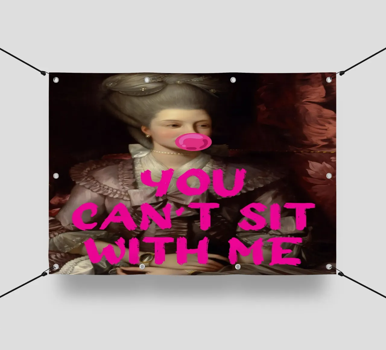 "Can't Sit With Me" - Pop Art, Remix classico, Meme Culture, telo in pvc da NorwesClub