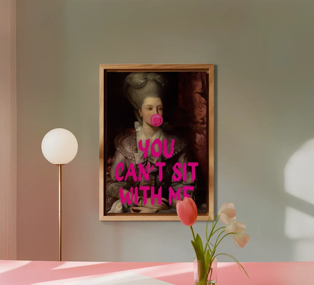 "Can't Sit With Me" - Pop Art, Remix classico, Meme Culture, alluminio dibond da NorwesClub
