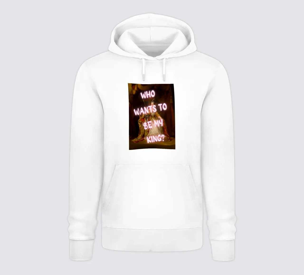 "¿Quiere mi rey?" - Mokaky, Pop Art, Realeza, Empoderamiento, Hu sudadera con capucha de NorwesClub