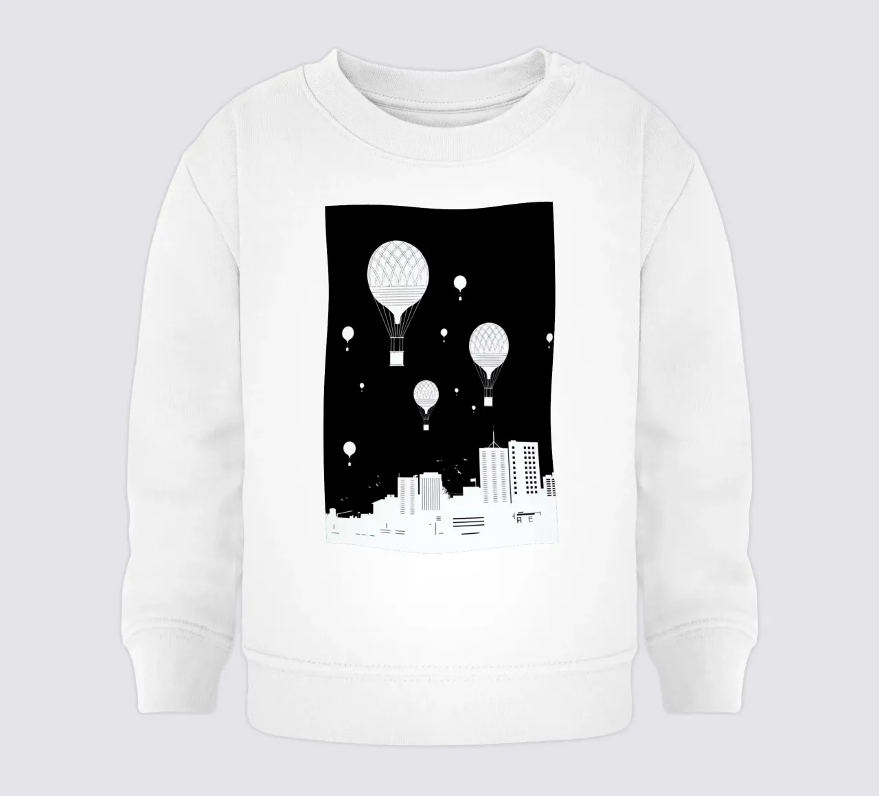 Balloons And The City felpa neonato da Balazs Solti
