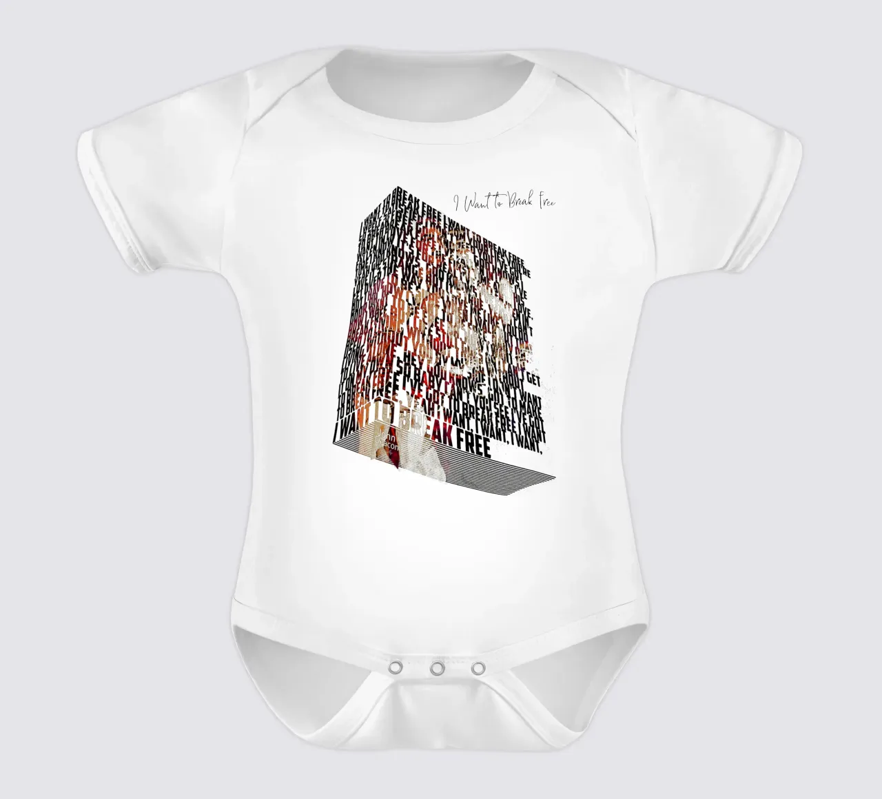 I Want to Break Free (Textbuch) Kurzarm Babybody von Gunawan Rb