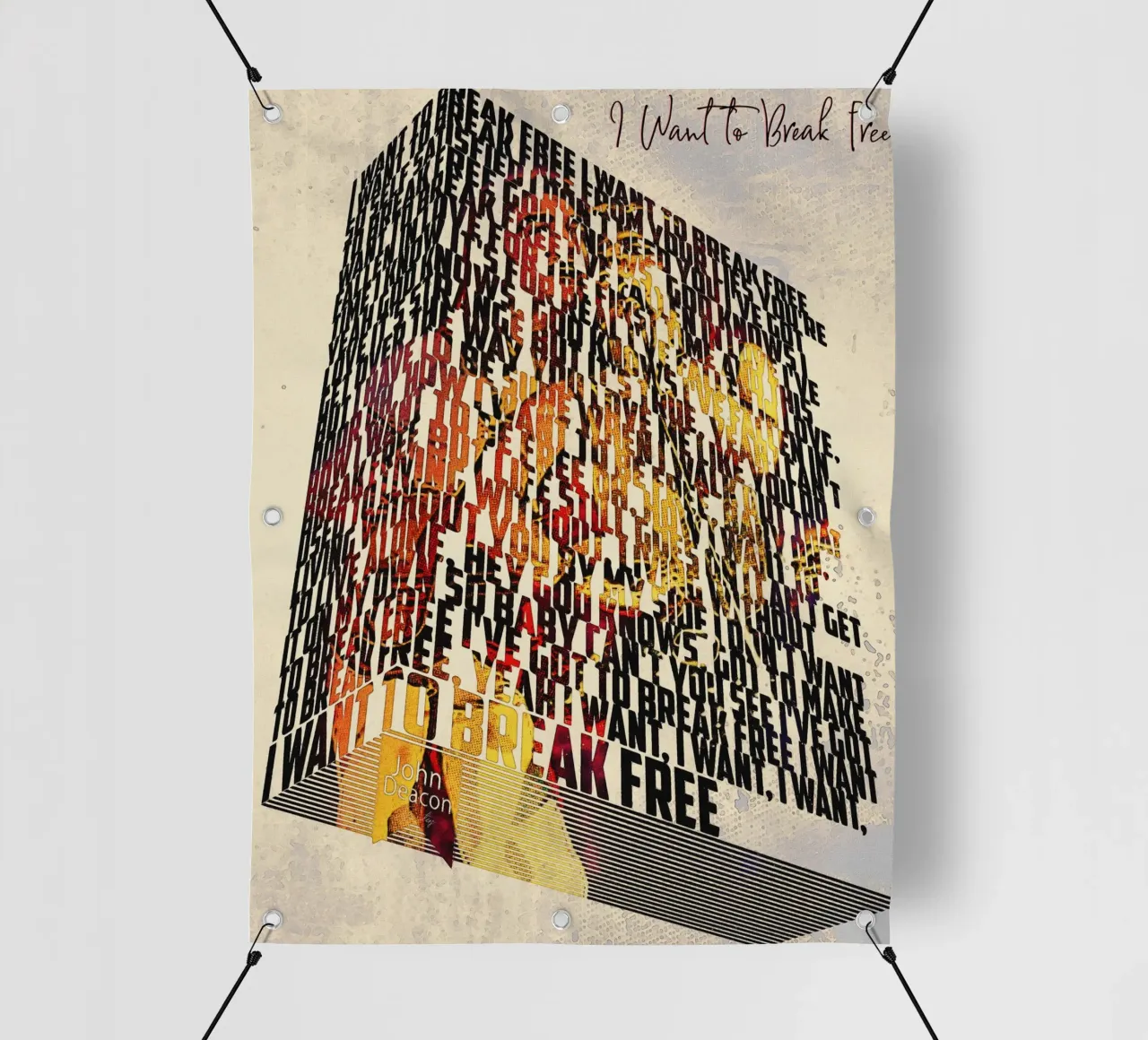 I Want to Break Free (Textbuch) PVC Plane von Gunawan Rb