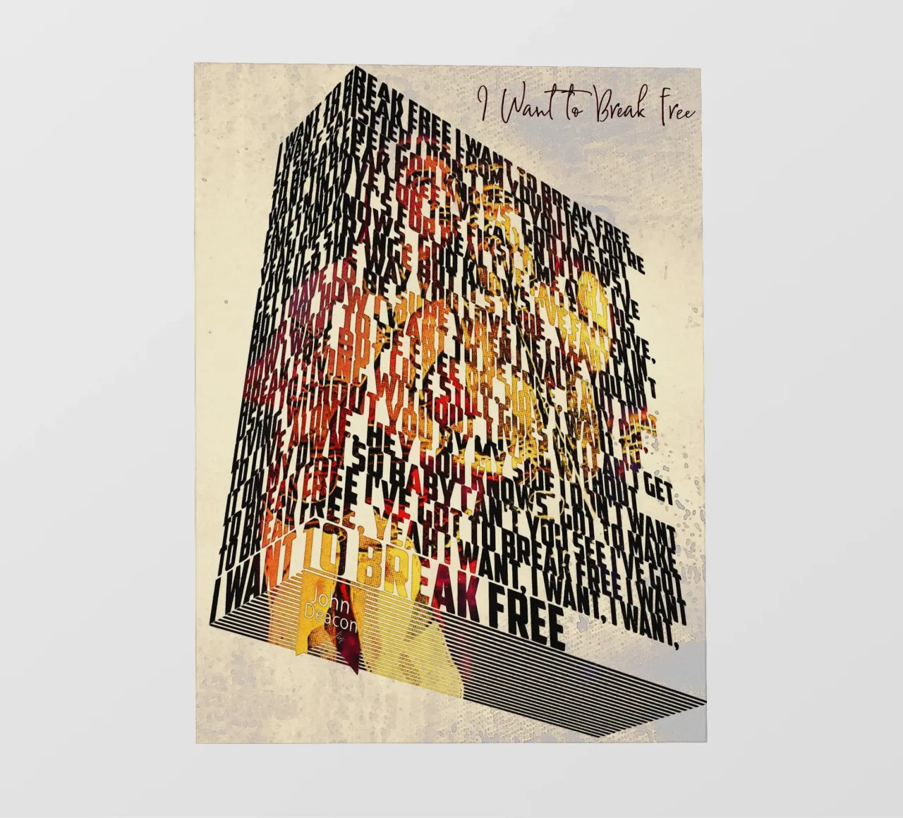 I Want to Break Free (Textbuch) PVC Plane von Gunawan Rb