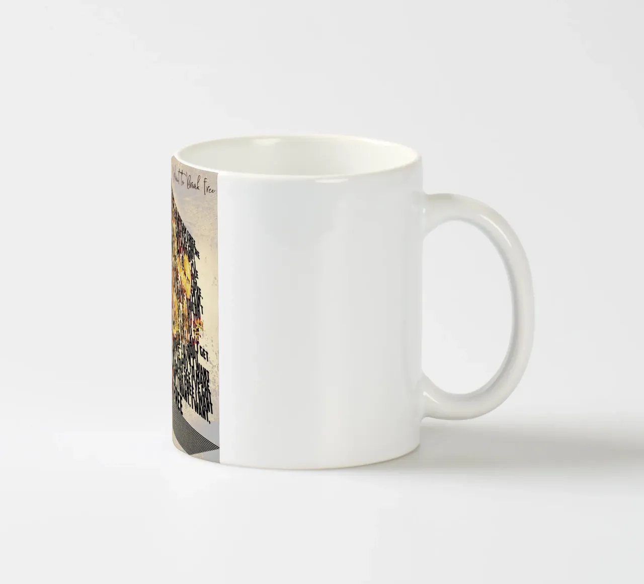 I Want to Break Free (Lyrics Book) ceramic mug by Gunawan Rb