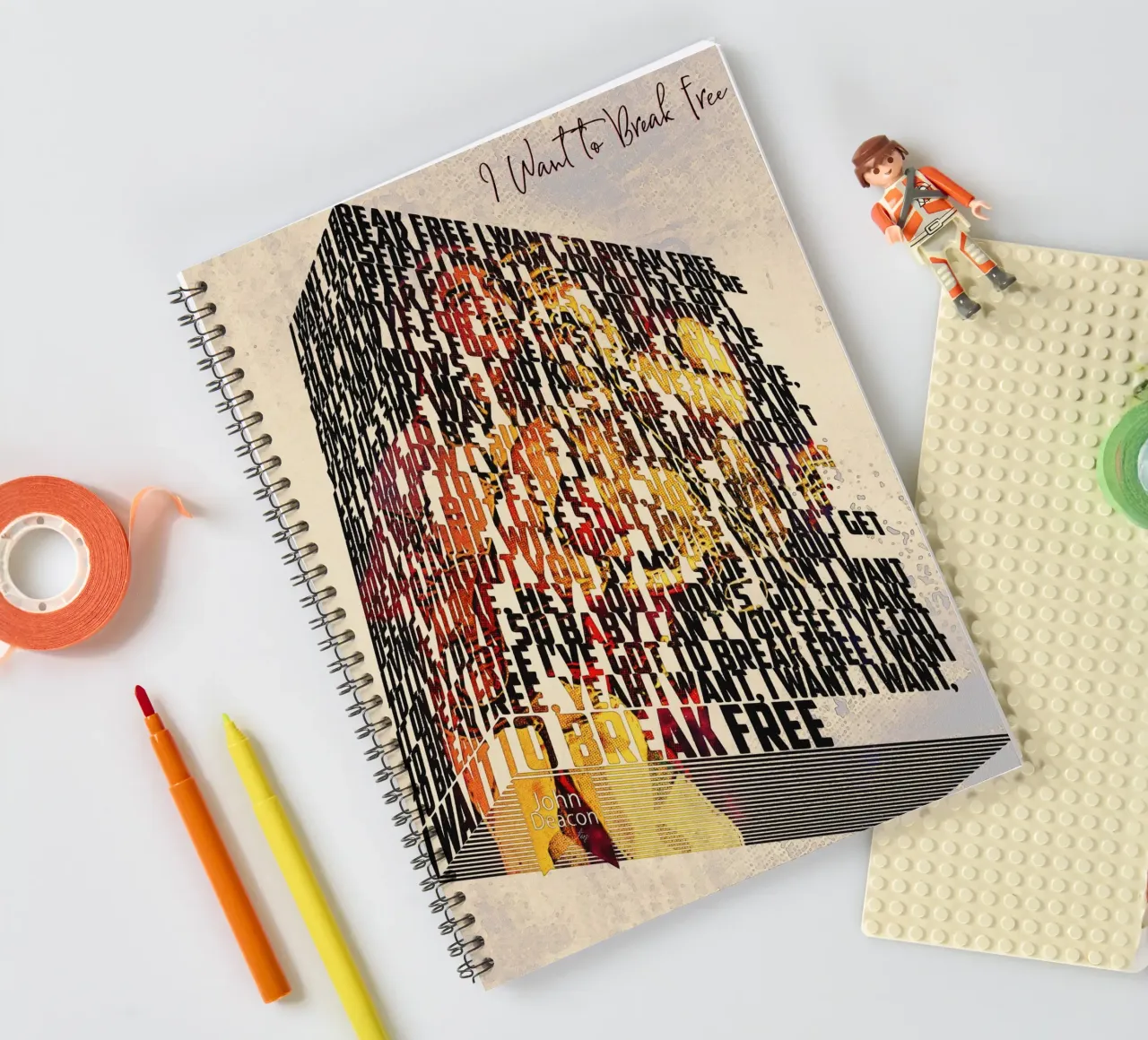 I Want to Break Free (Lyrics Book) spiral notebook by Gunawan Rb