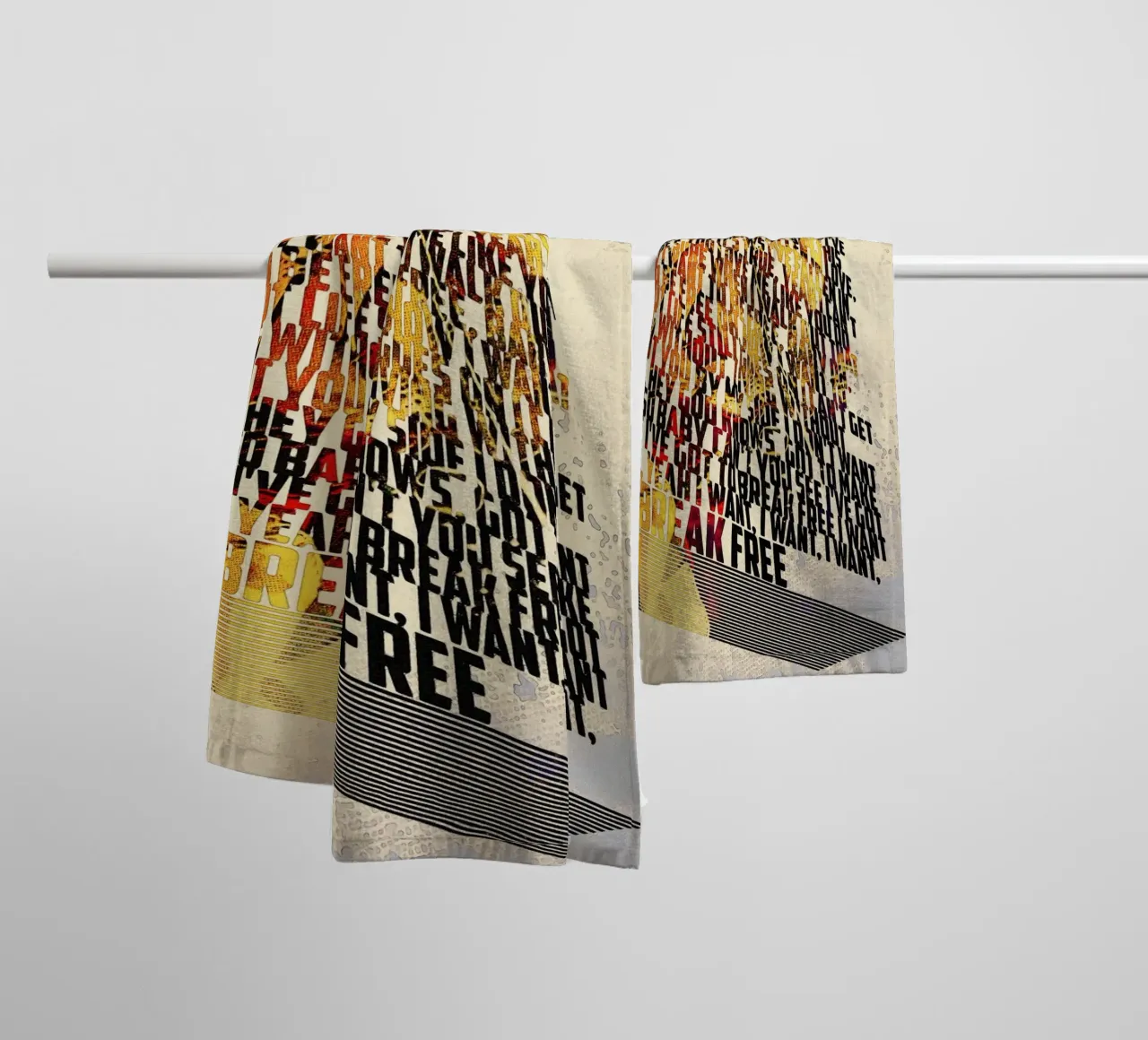 I Want to Break Free (Textbuch) Handtuch von Gunawan Rb