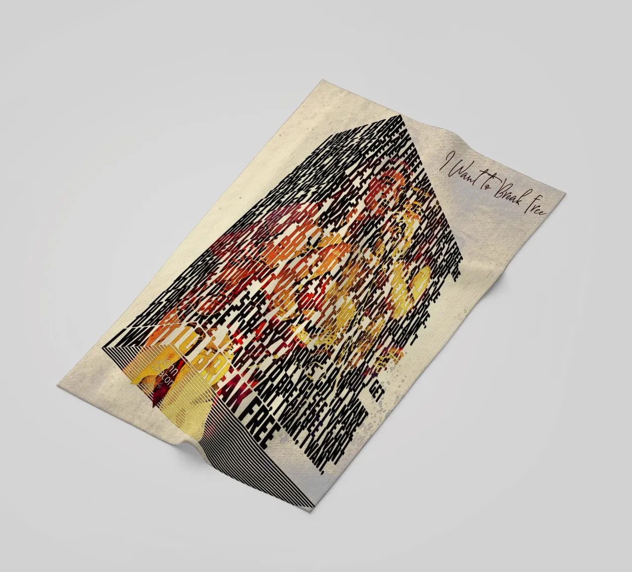 I Want to Break Free (Lyrics Book) beach towel by Gunawan Rb