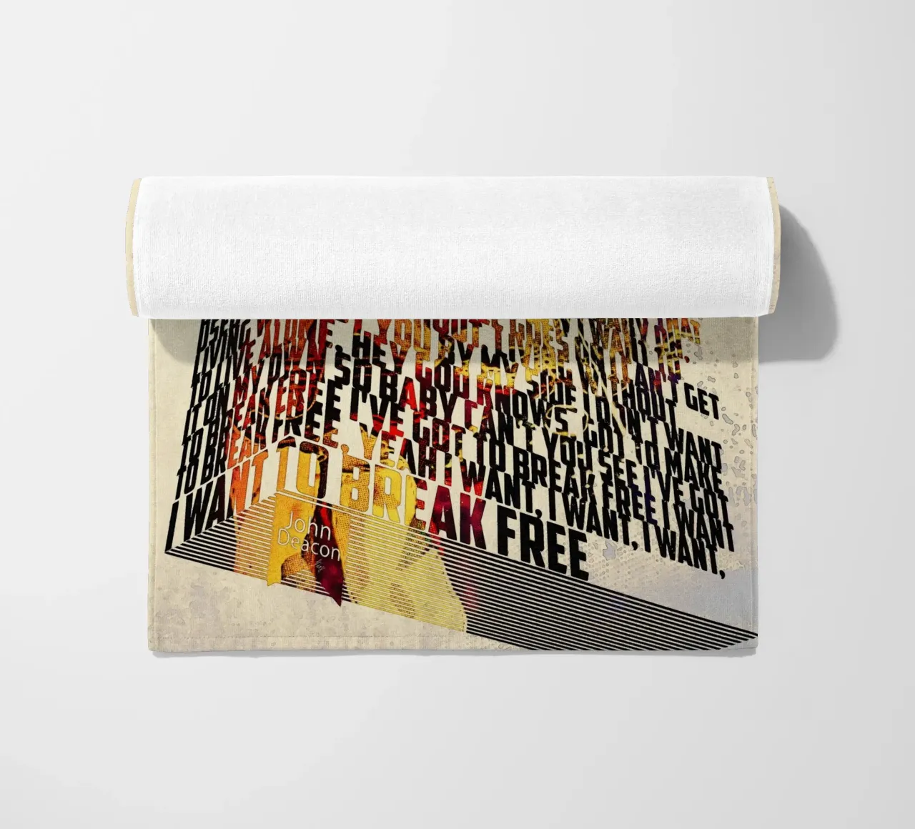 I Want to Break Free (Lyrics Book) beach towel by Gunawan Rb