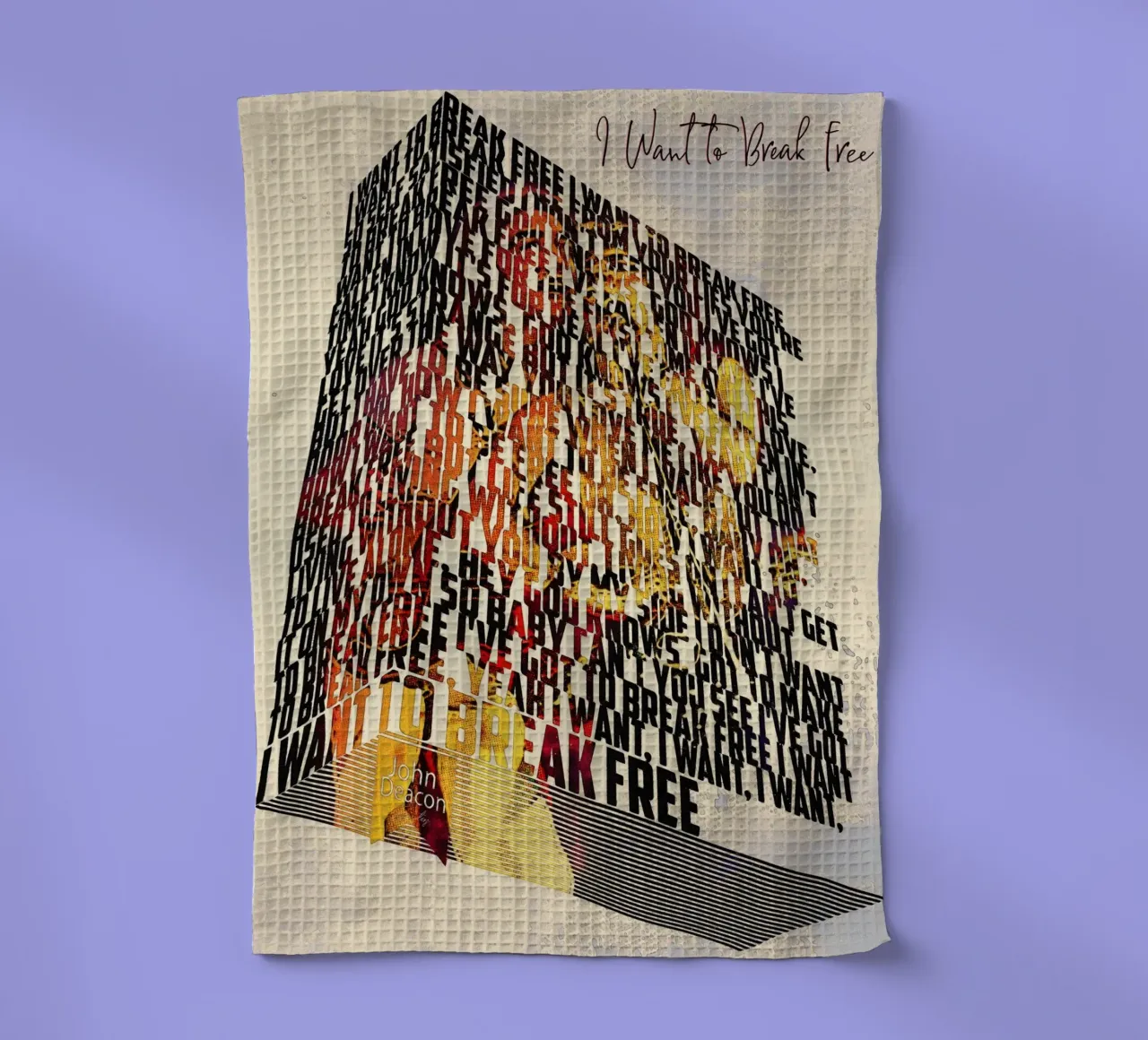 I Want to Break Free (Textbuch) Geschirrtuch von Gunawan Rb