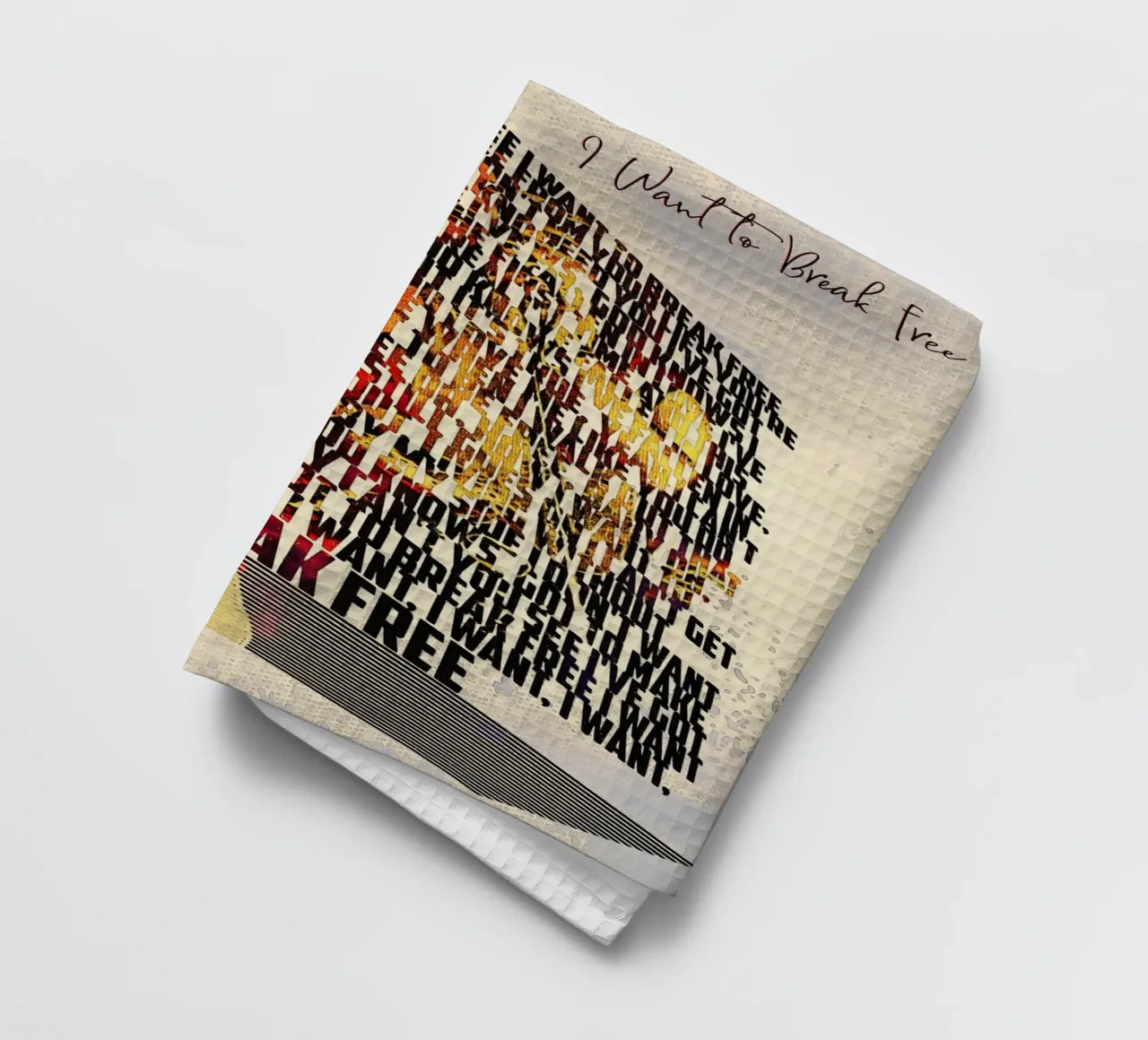 I Want to Break Free (Textbuch) Geschirrtuch von Gunawan Rb