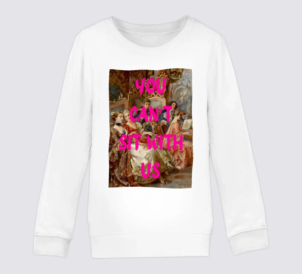 "Can't Sit With Us" - Pop Art, Rococo Remix, Meme Culture, P felpa bambino da NorwesClub