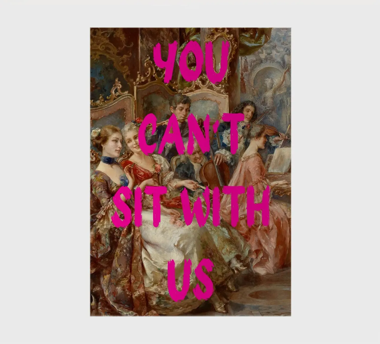 "Can't Sit With Us" - Pop Art, Rococo Remix, Meme Culture, P notebook by NorwesClub