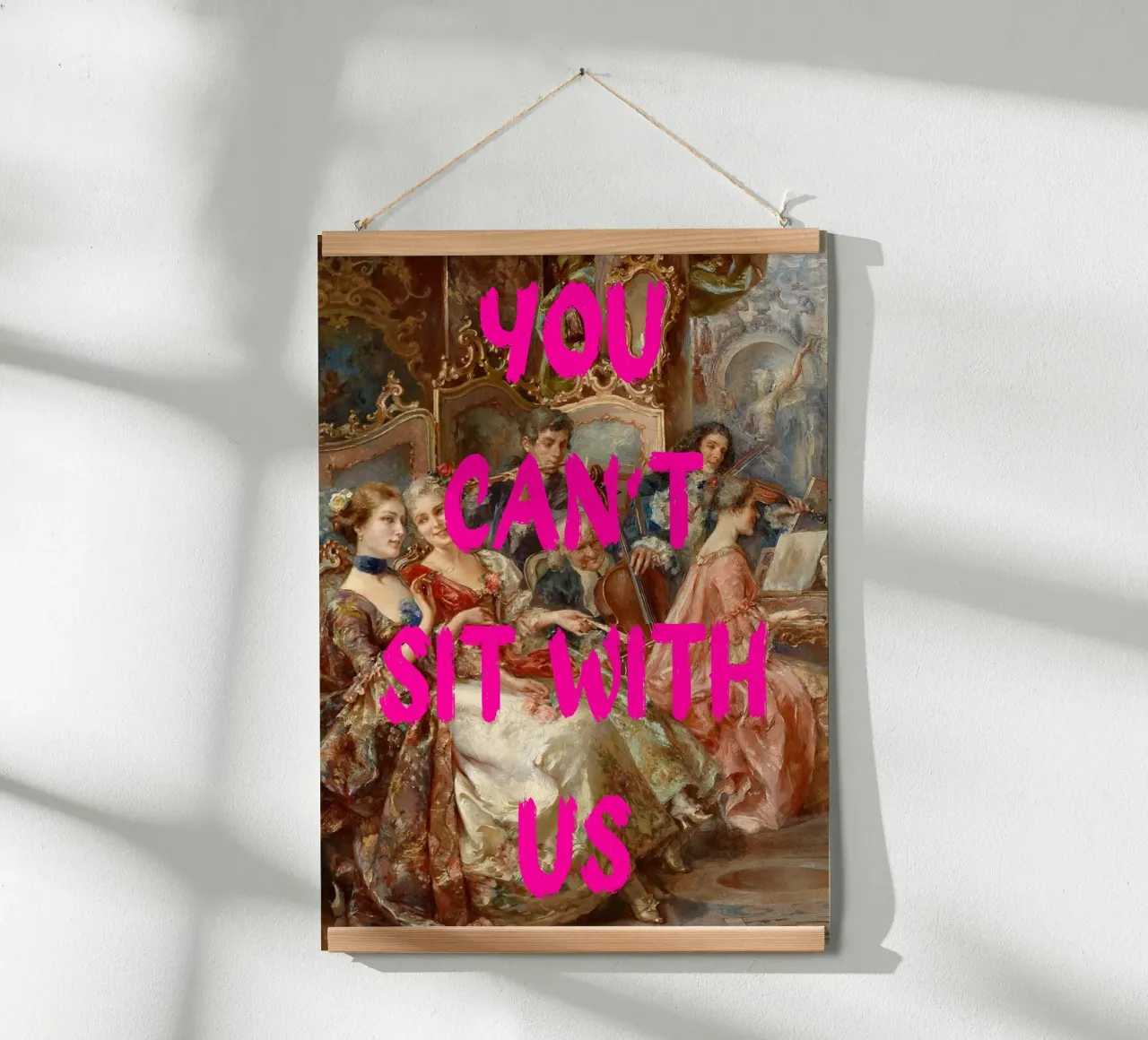 "Can't Sit With Us" - Pop Art, Rococo Remix, Meme Culture, P carta hahnemühle da NorwesClub