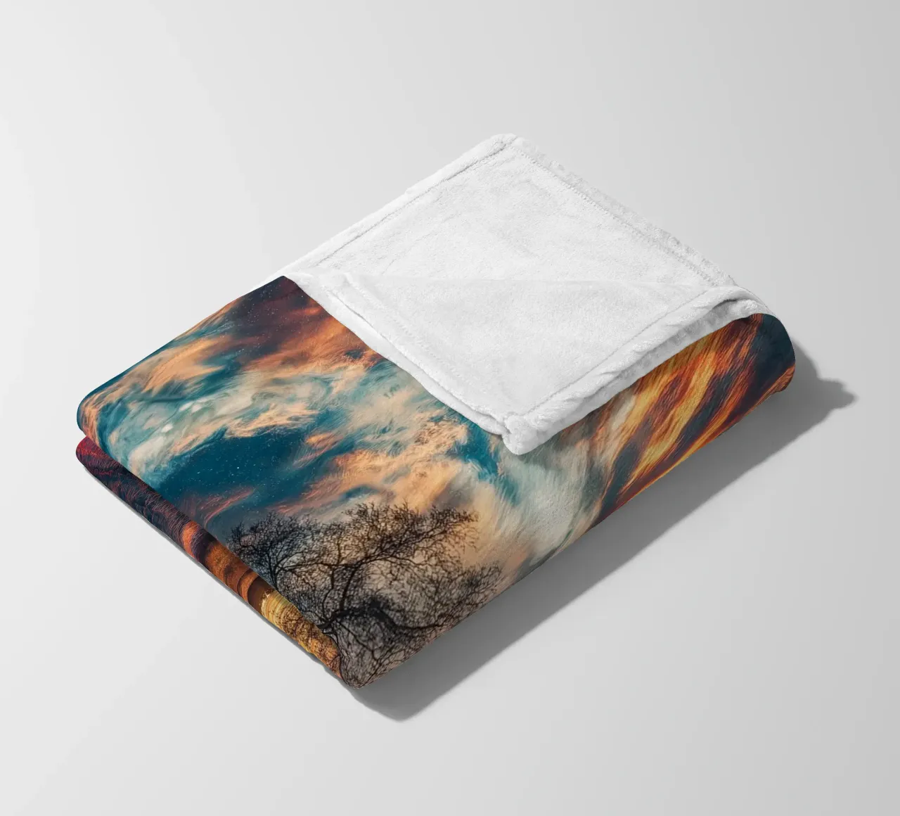 Milky way and sunset coperta in pile da Motivate-Today