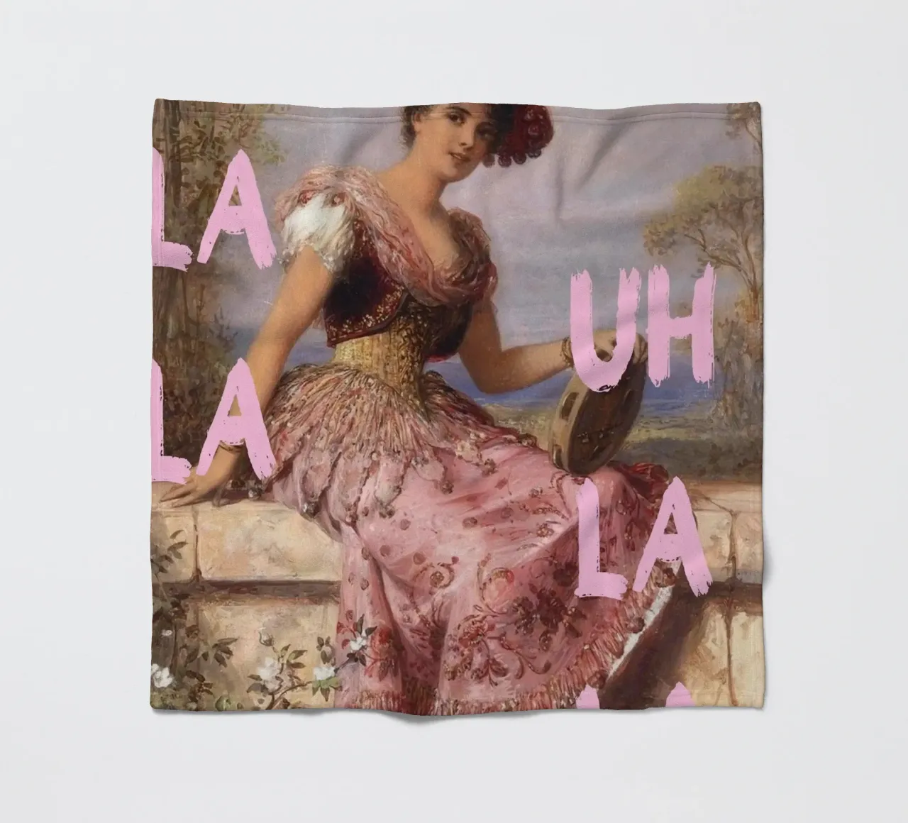 "Uh La La" - Pop Art, klassischer Remix, verspielt, rosa Ästhetik Fleecedecke von NorwesClub