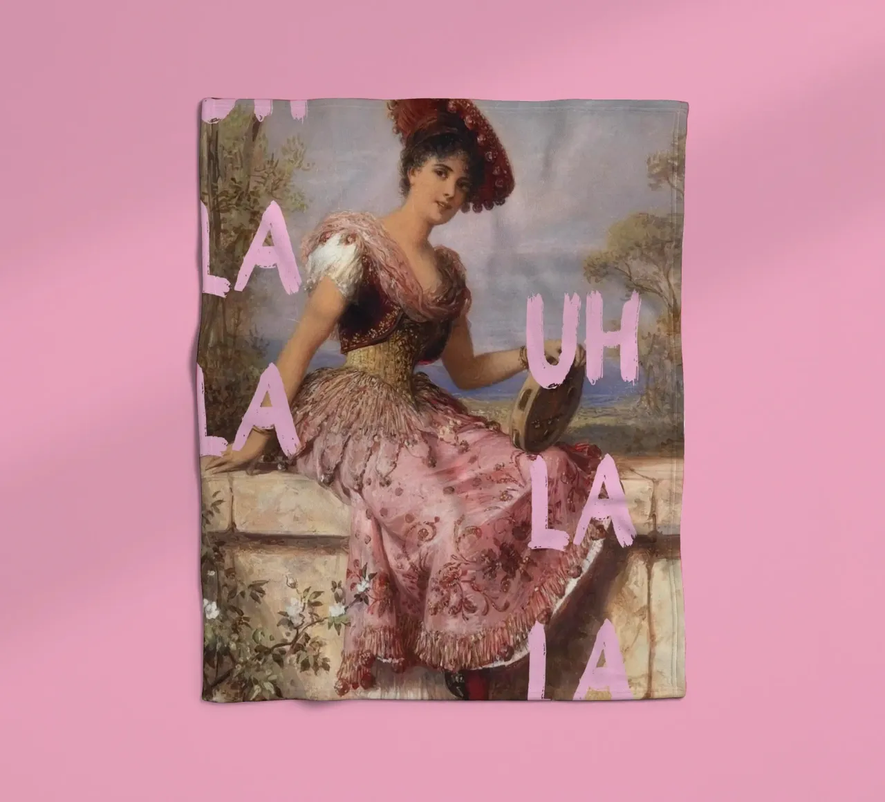 "Uh La La" - Pop Art, klassischer Remix, verspielt, rosa Ästhetik Fleecedecke von NorwesClub