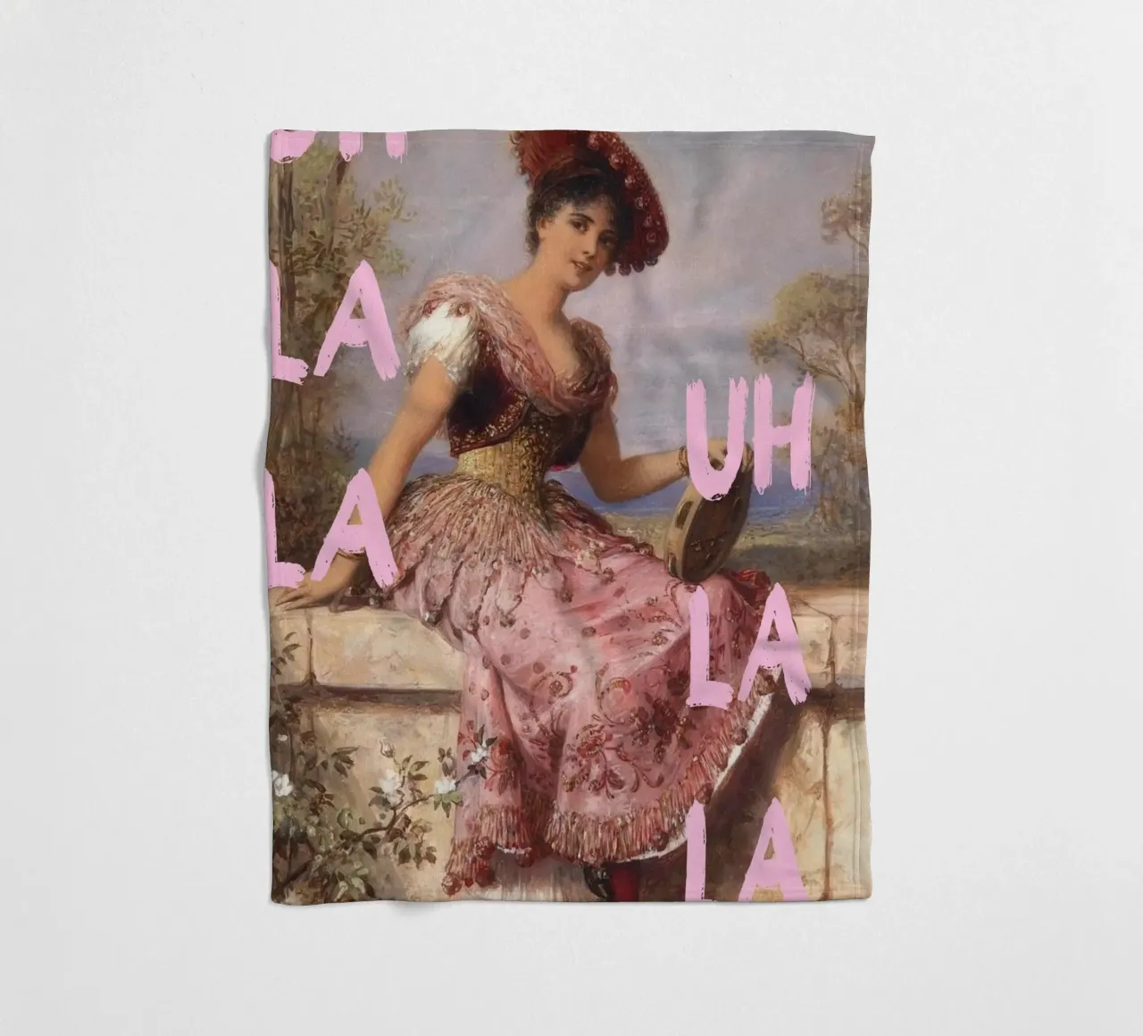 "Uh La La" - Pop Art, klassischer Remix, verspielt, rosa Ästhetik Fleecedecke von NorwesClub