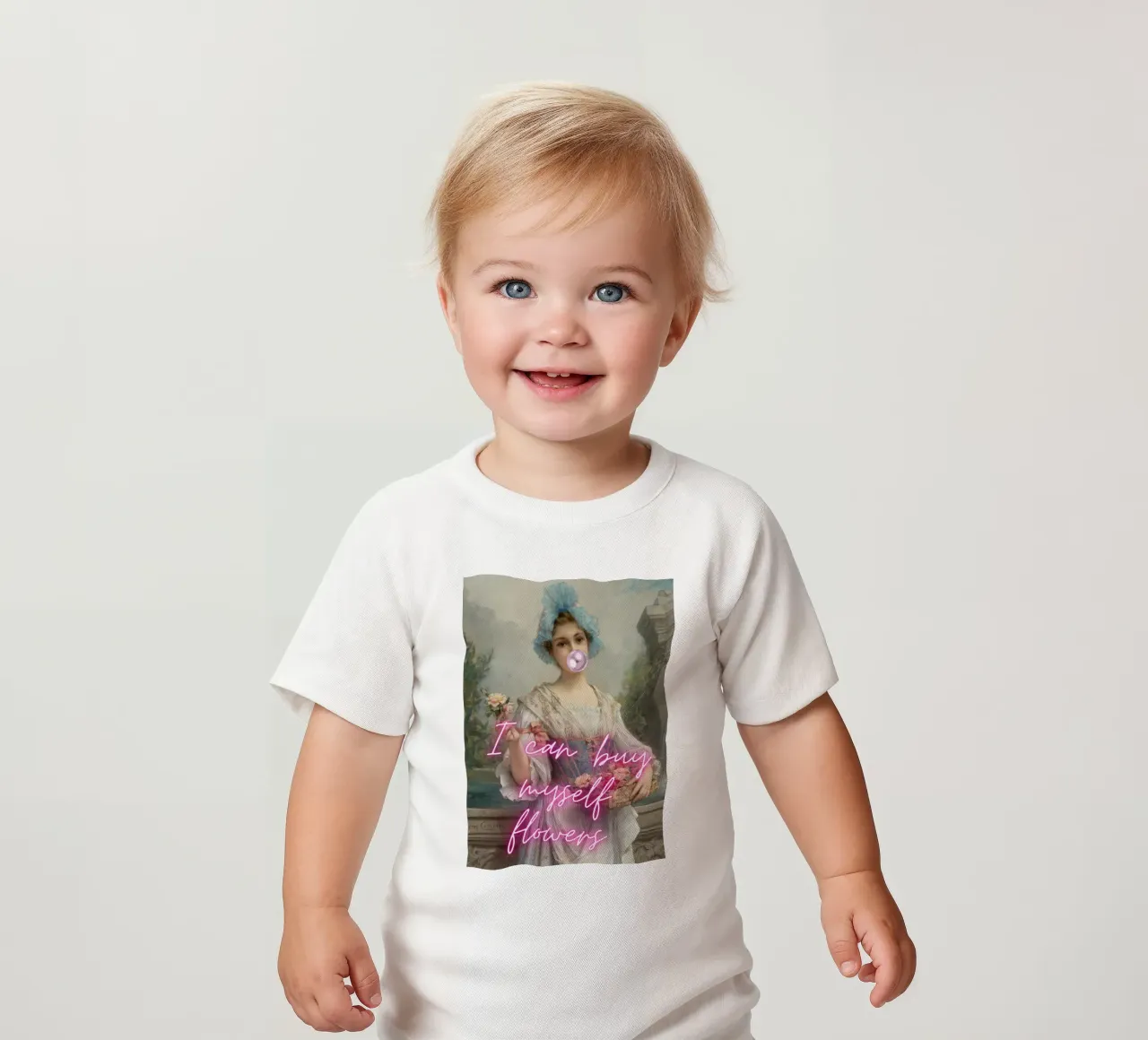 "Cómprame flores" - Léon Comerre, Pop Art, Empoderamiento camiseta de bebé de NorwesClub