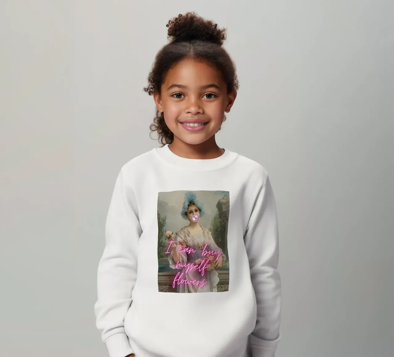 "Cómprame flores" - Léon Comerre, Pop Art, Empoderamiento sudadera para niño de NorwesClub
