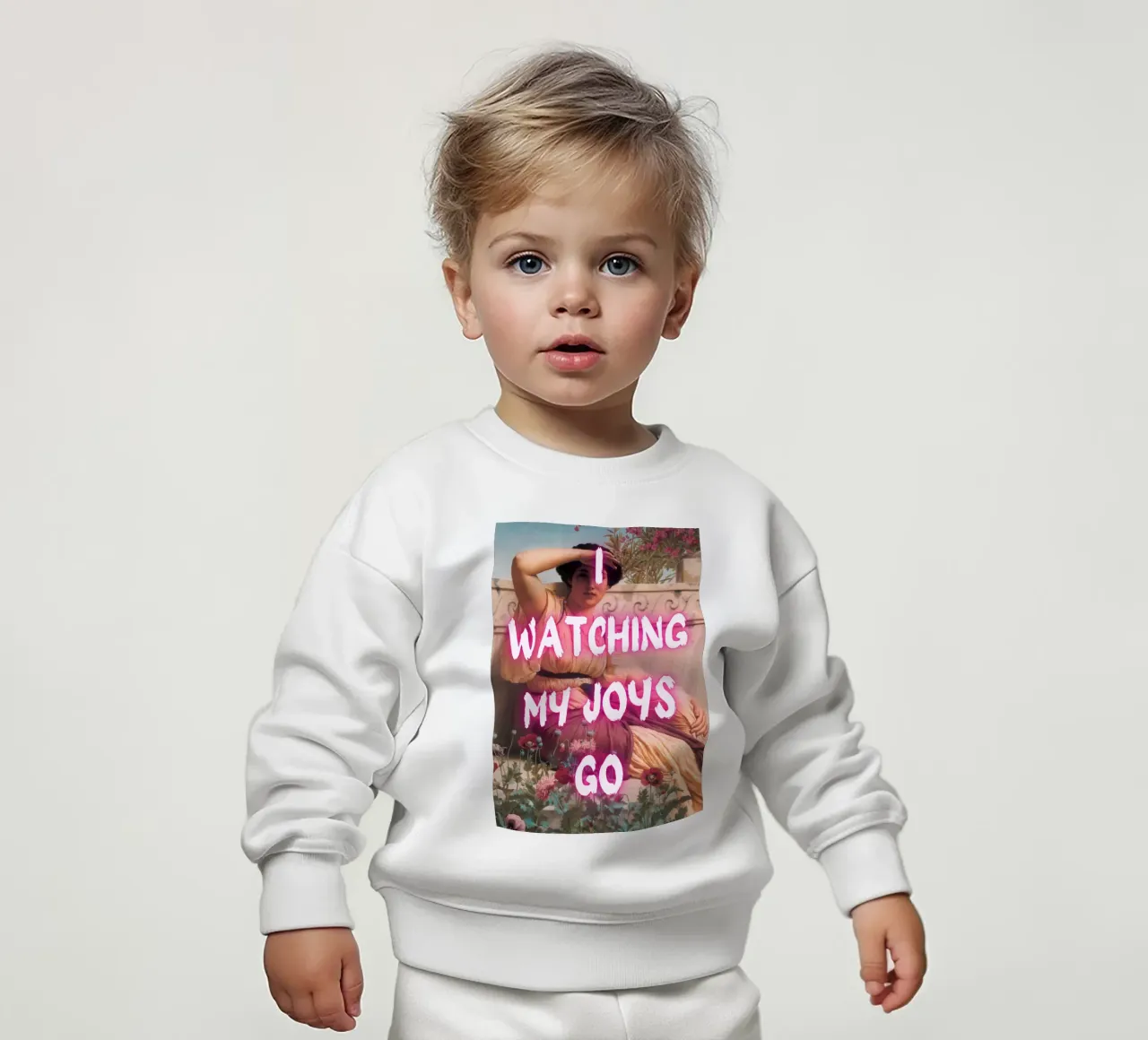 "Watching Joys Go" - Remix classico, Pop Art, emozionale, Tren felpa neonato da NorwesClub