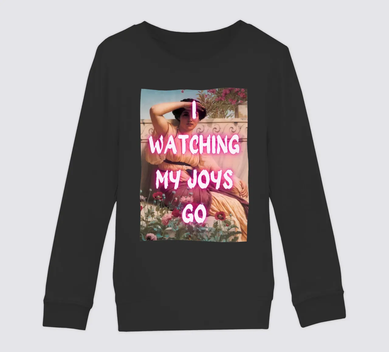 "Watching Joys Go" - Remix classico, Pop Art, emozionale, Tren felpa bambino da NorwesClub