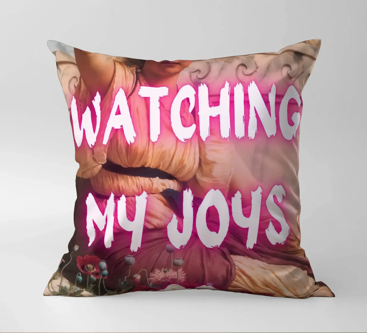 "Watching Joys Go" - Remix classico, Pop Art, emozionale, Tren cuscino da NorwesClub